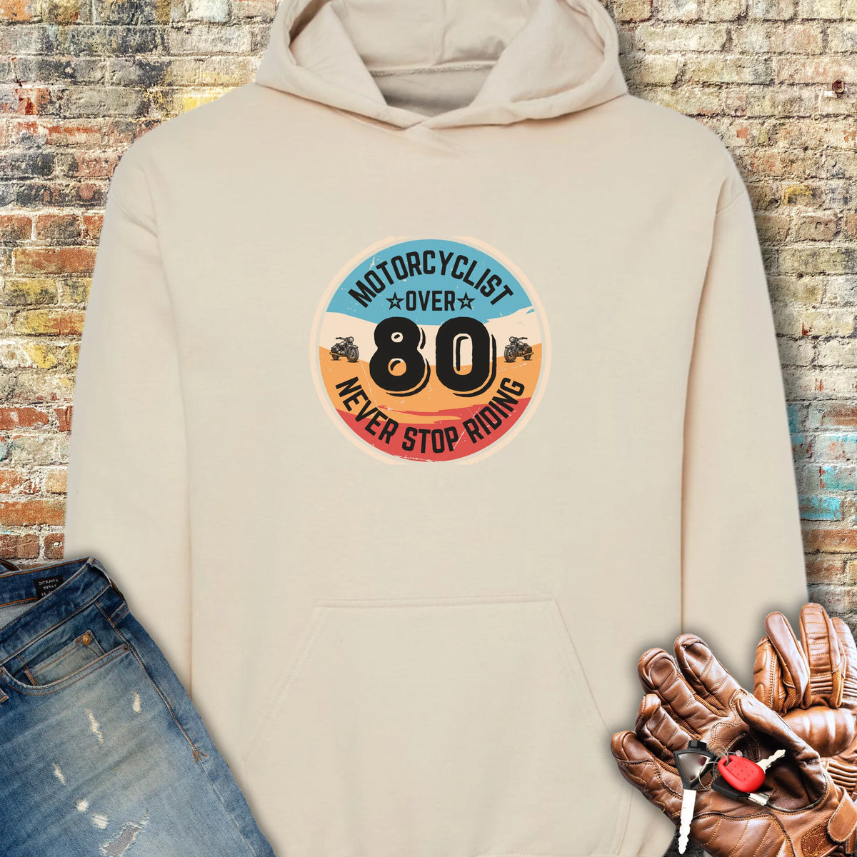 Over 80 Hoodie - Sand