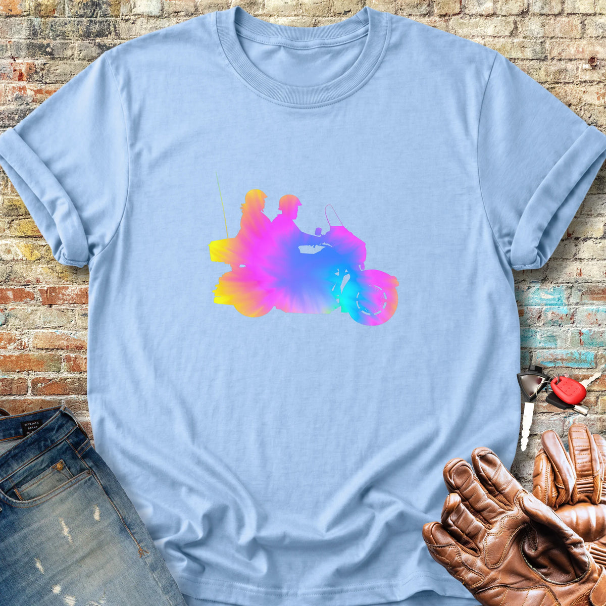 Paint Explosion Classic T-Shirt - Light Blue
