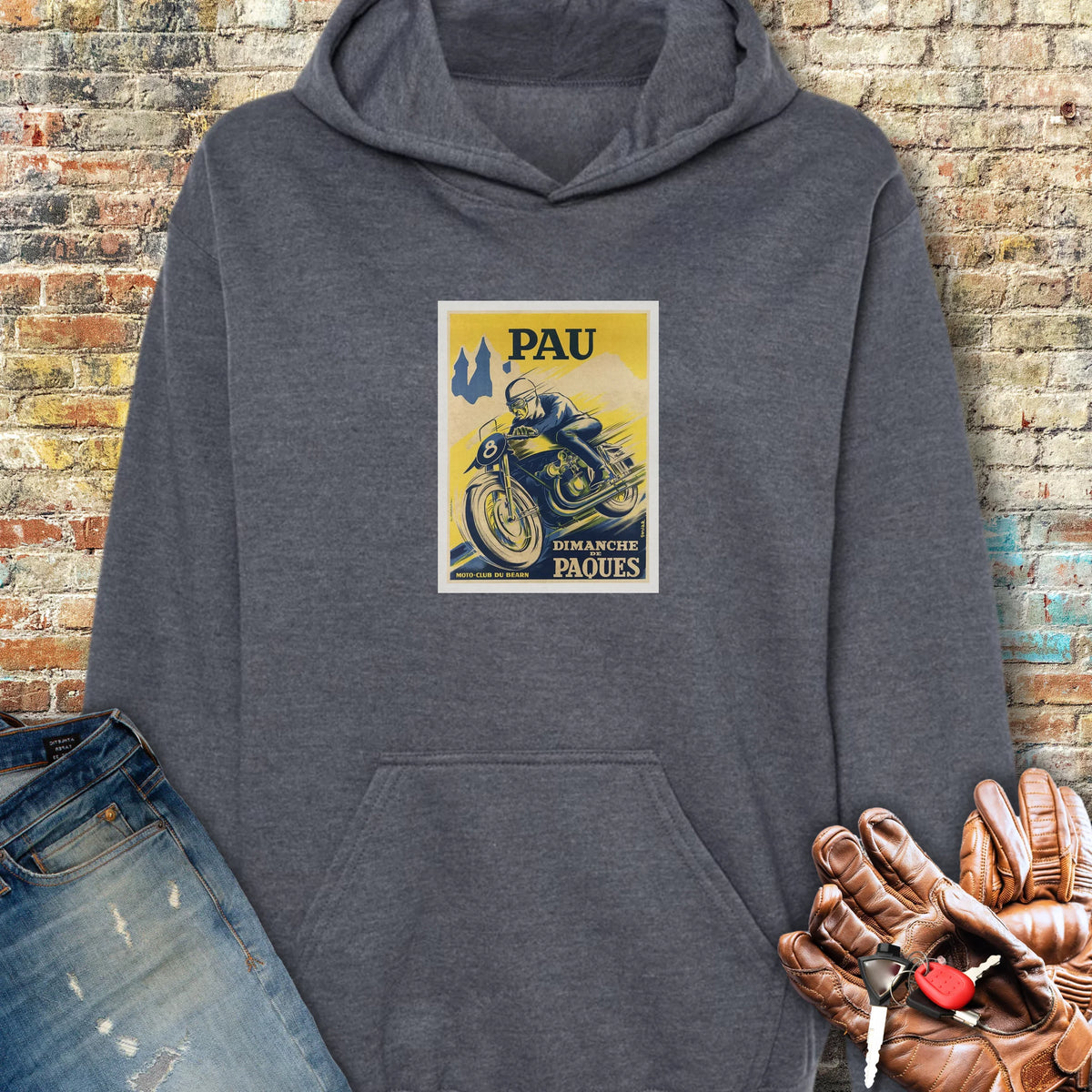 Pau Races Hoodie - Dark Heather