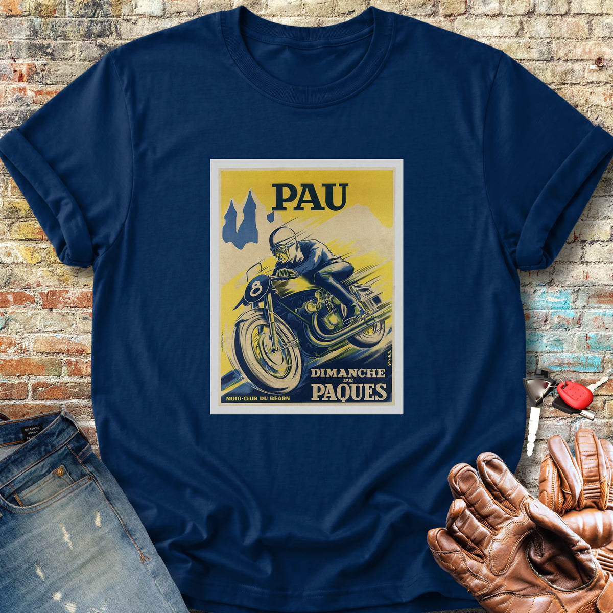 Pau Races Classic T-Shirt - Navy