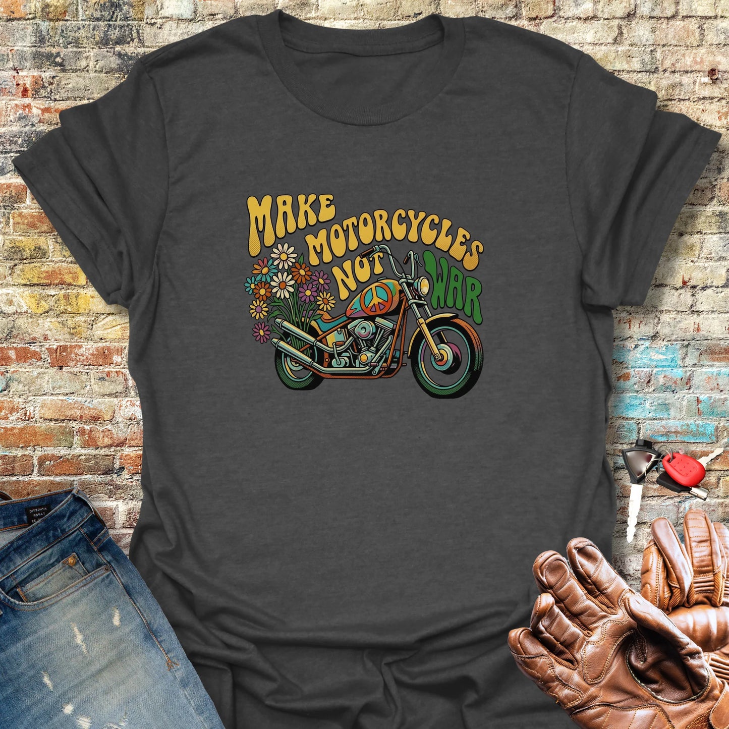 Peace Chopper T-Shirt - Dark Heather