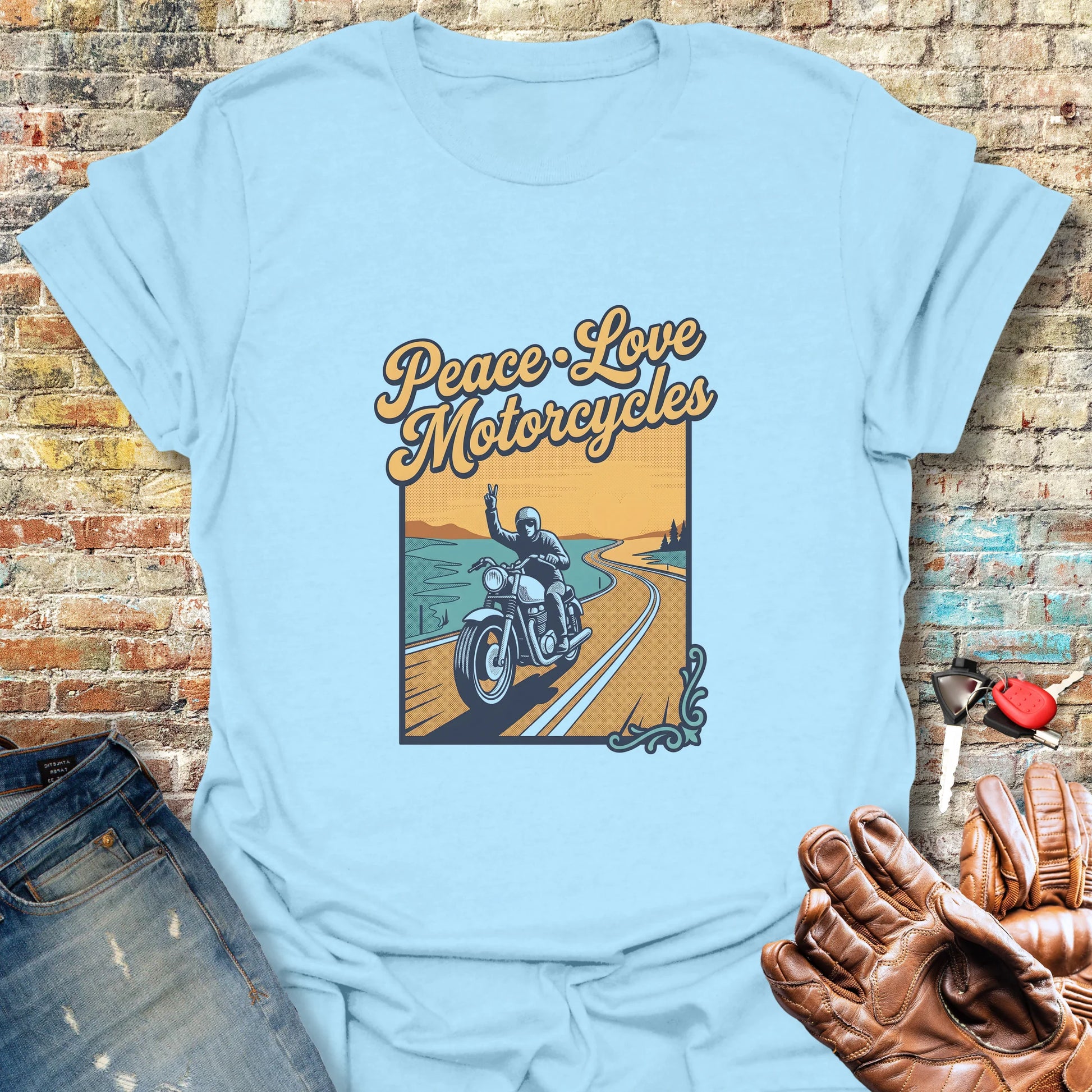 Peace Road T-Shirt - Light Blue