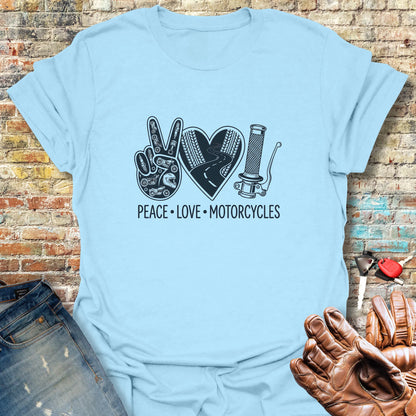 Peace Trio T-Shirt - Light Blue