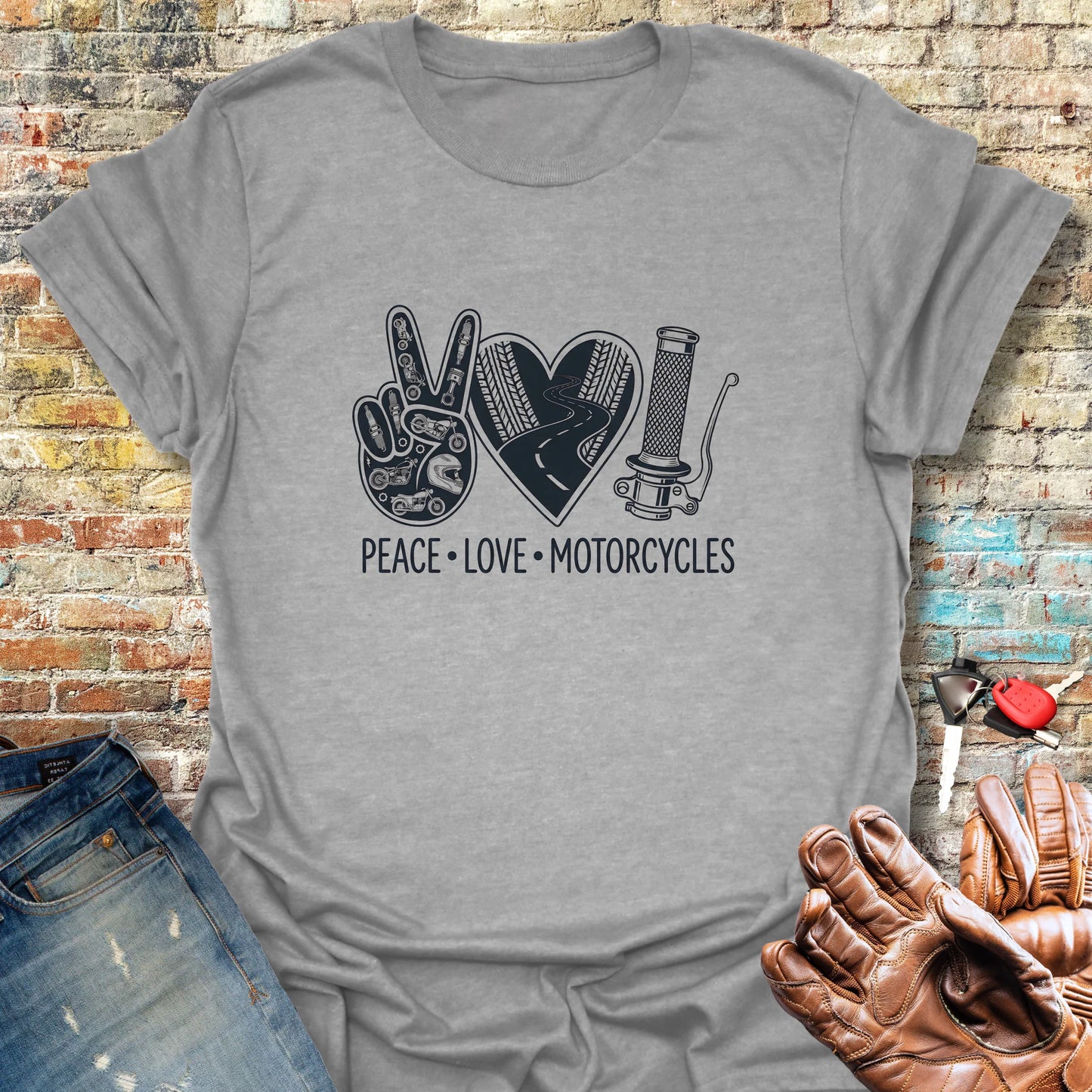 Peace Trio T-Shirt - Sport Grey