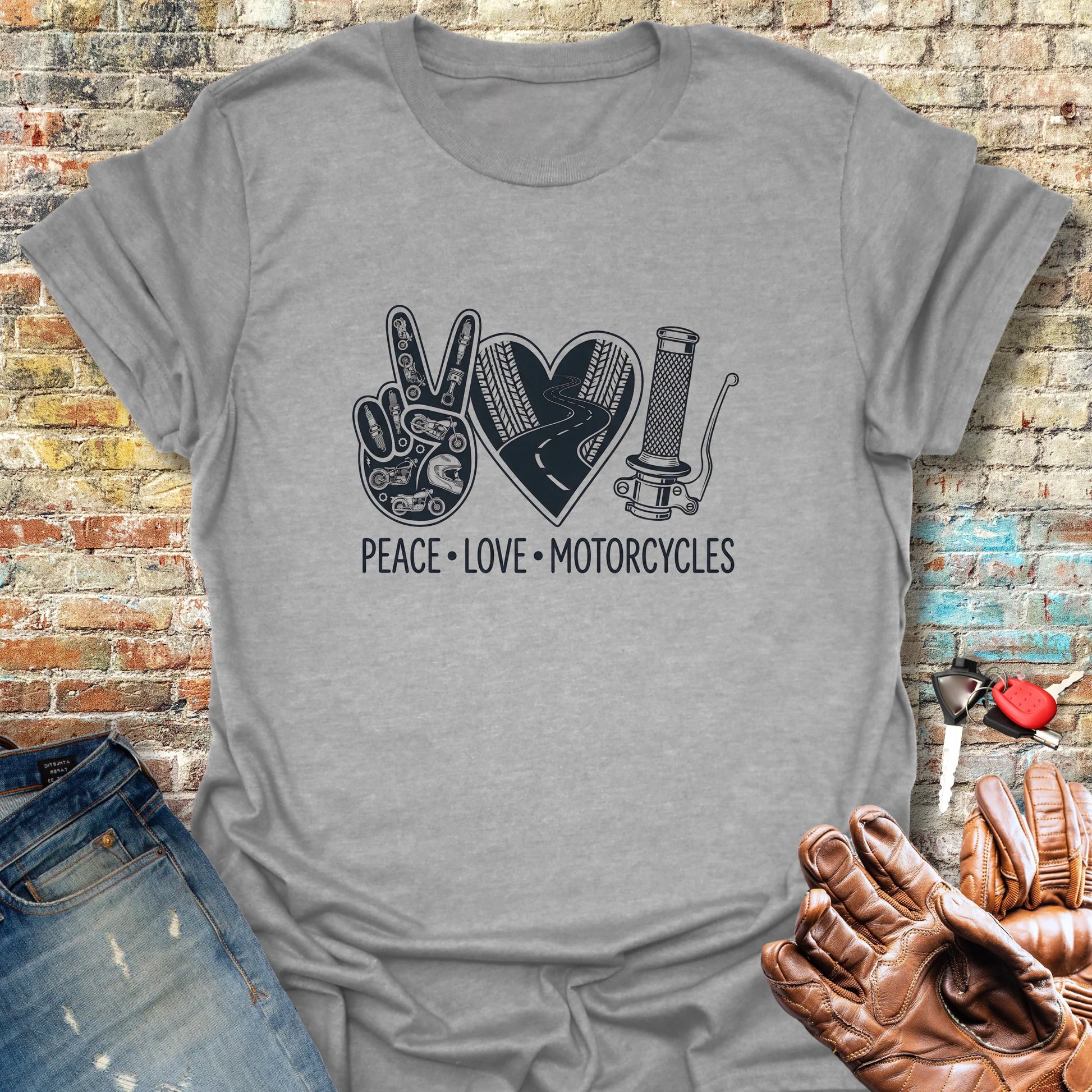Peace Trio T-Shirt - Sport Grey