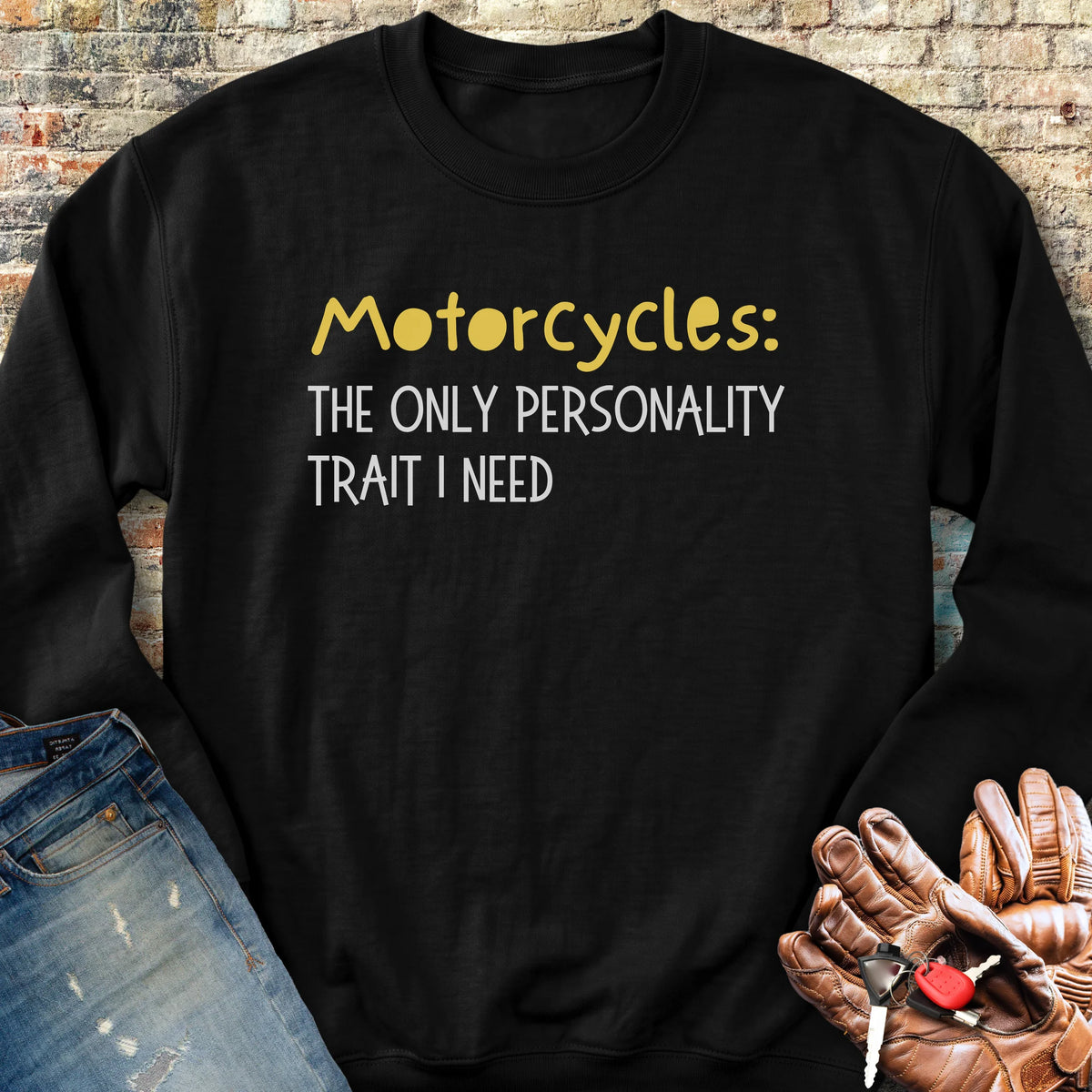 Personality Trait Sweatshirt - Black
