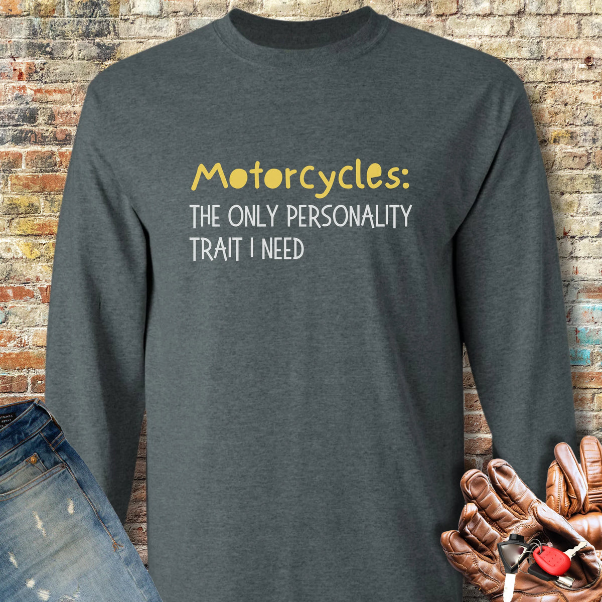 Personality Trait Long Sleeve T-Shirt - Dark Heather