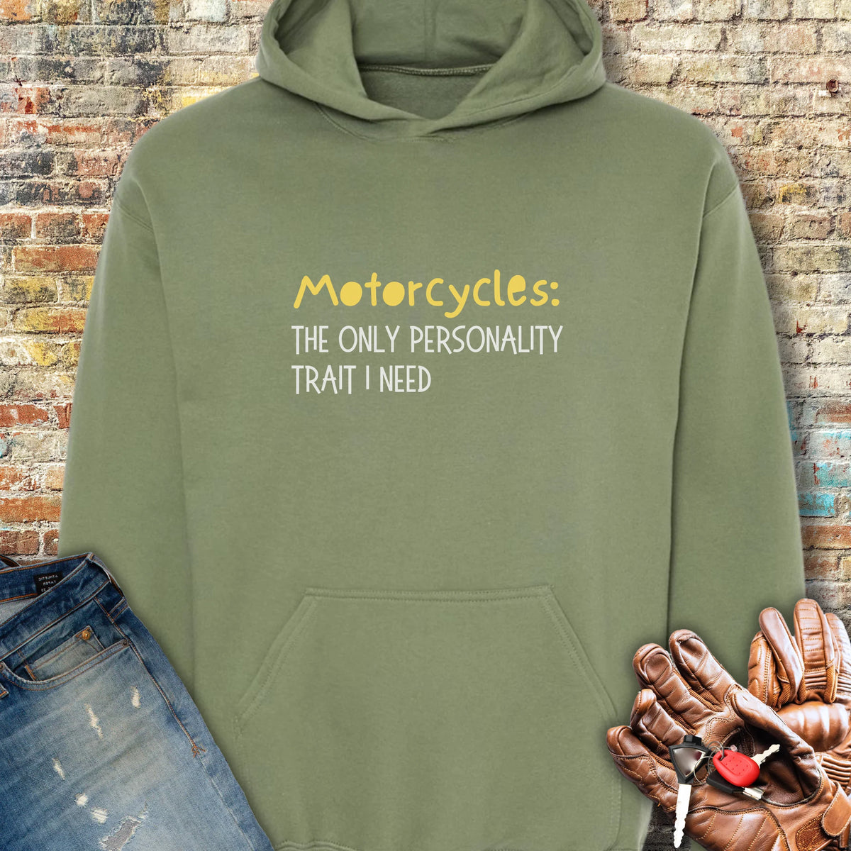 Personality Trait Hoodie - Military Green