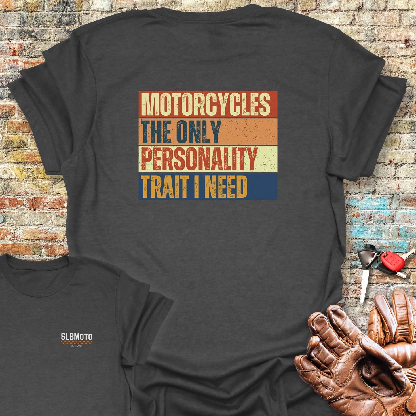 Personality Trait (Block) Back Print T-Shirt - Dark Heather