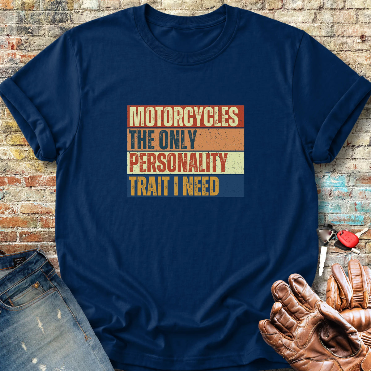 Personality Trait (Block) Classic T-Shirt - Navy