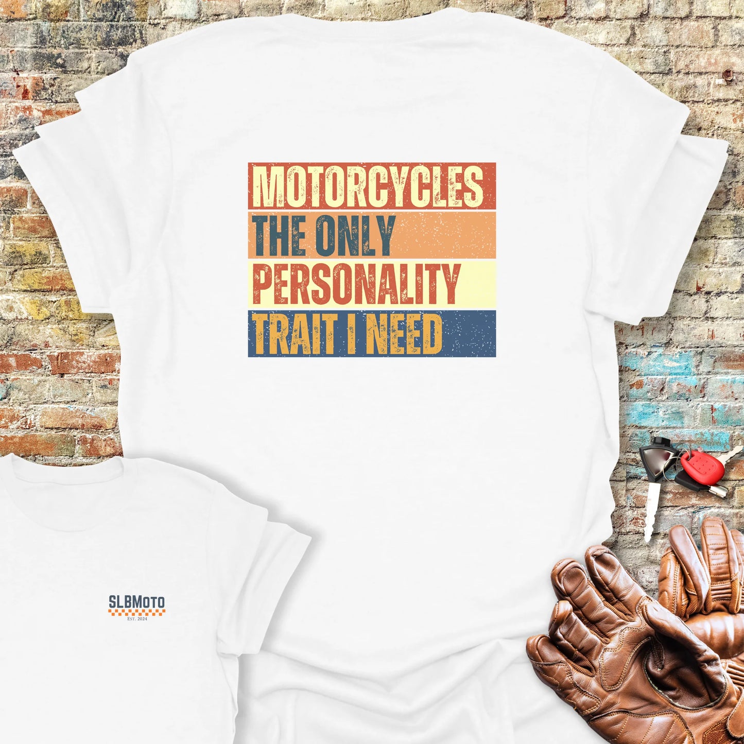 Personality Trait (Block) Back Print T-Shirt - White