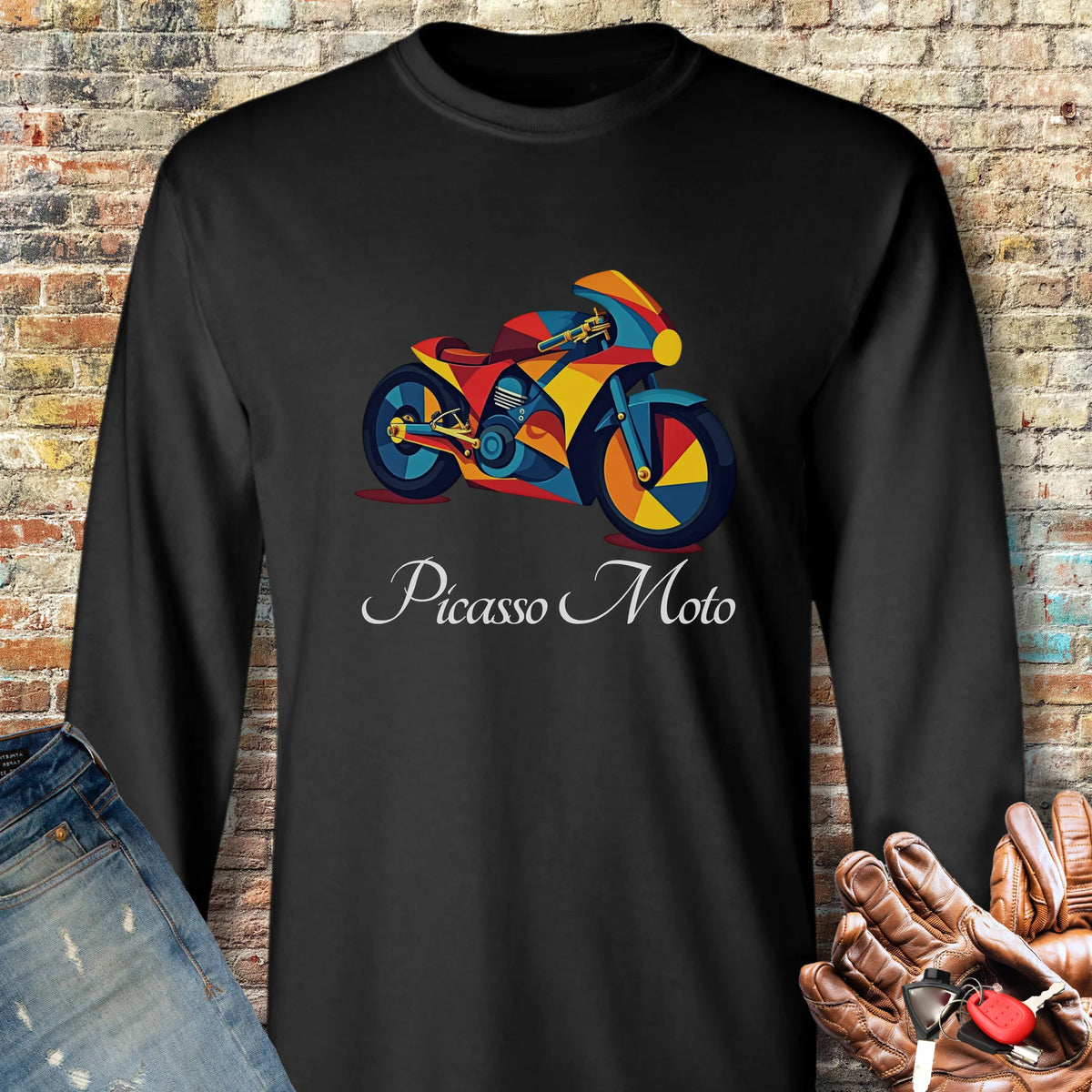 Picasso Moto Long Sleeve T-Shirt - Black