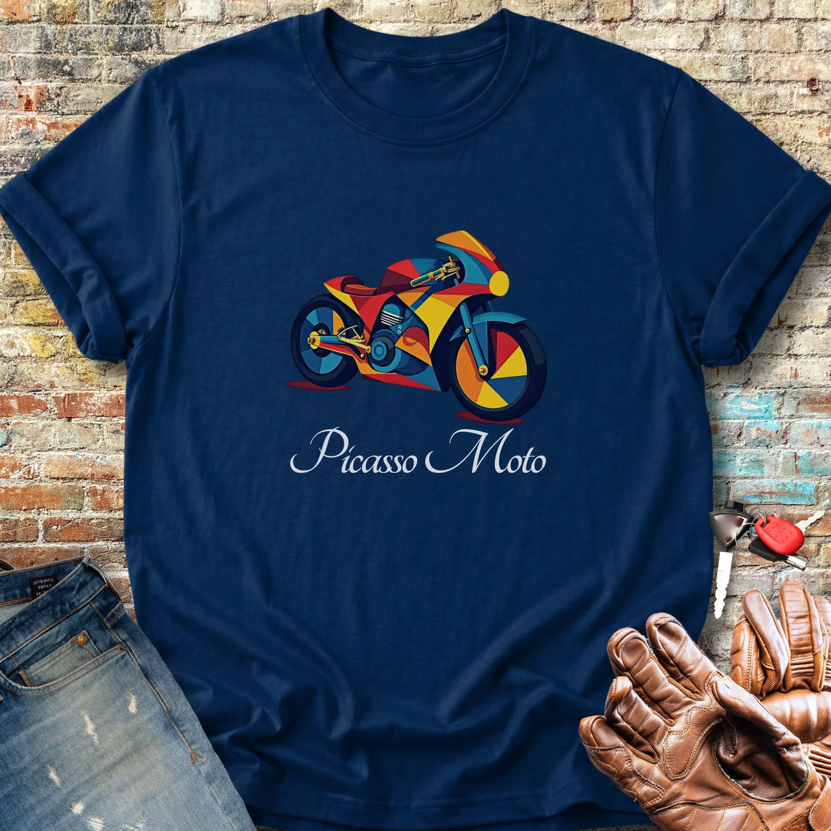 Picasso Moto Classic T-Shirt - Navy