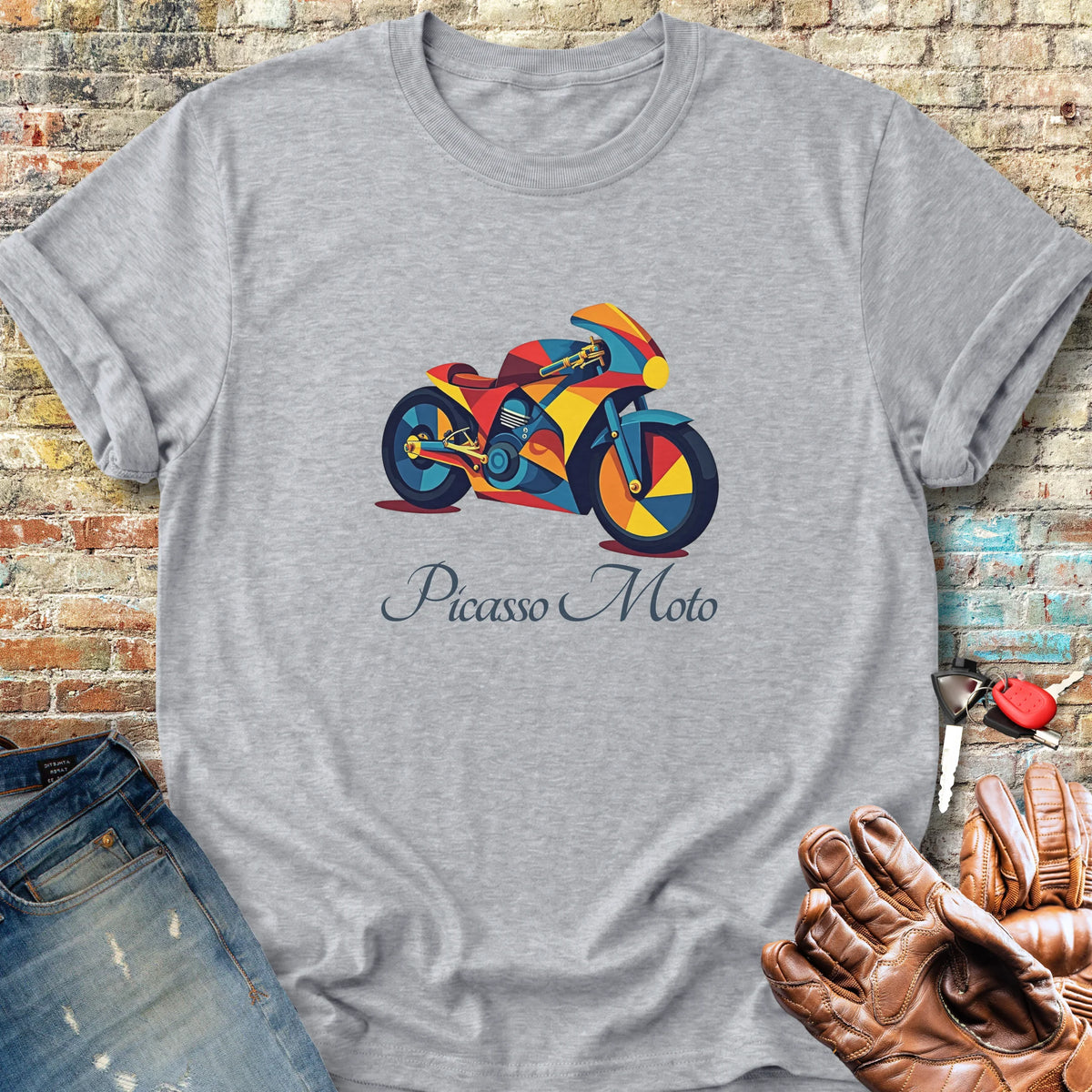 Picasso Moto Classic T-Shirt - Sport Grey