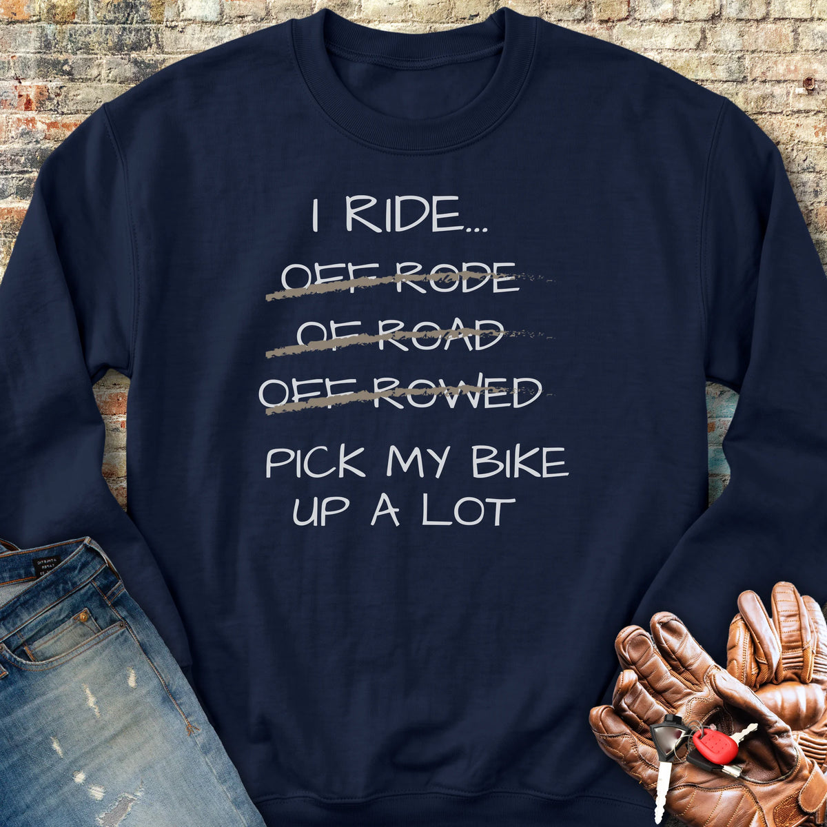 Pick Up My Bike Sweatshirt - Navy