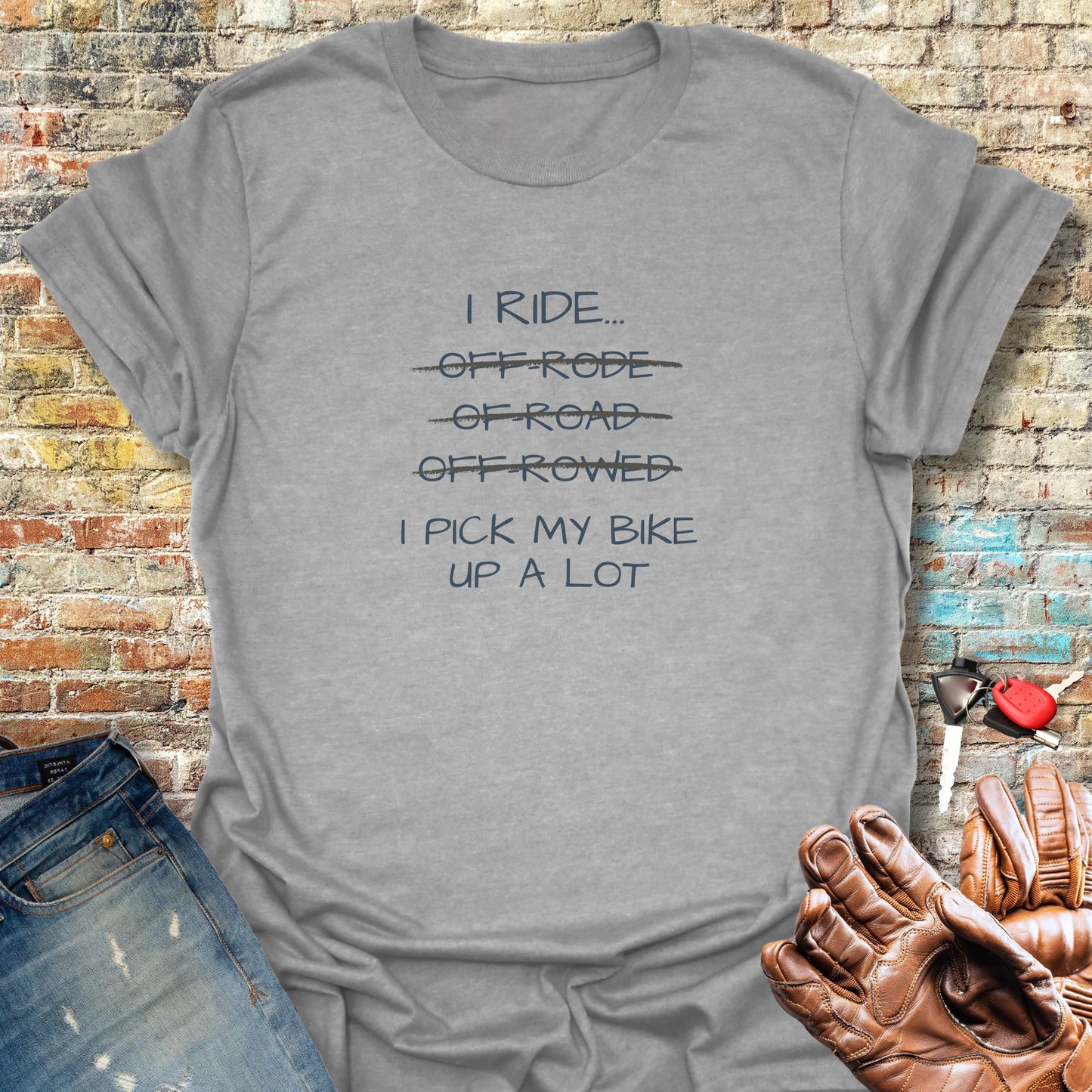 Pick Up My Bike T-Shirt - Sport Grey
