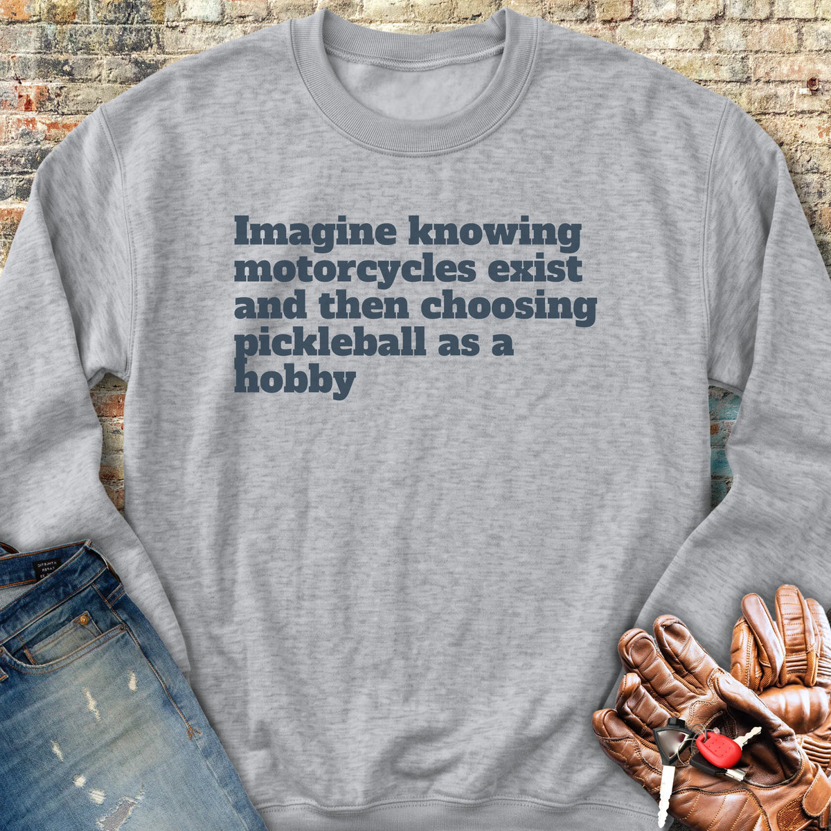 Pickleball Sweatshirt - Sport Grey