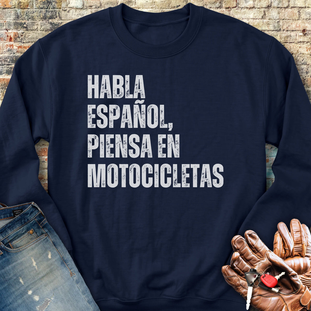 Piensa En Motocicletas Sweatshirt - Navy