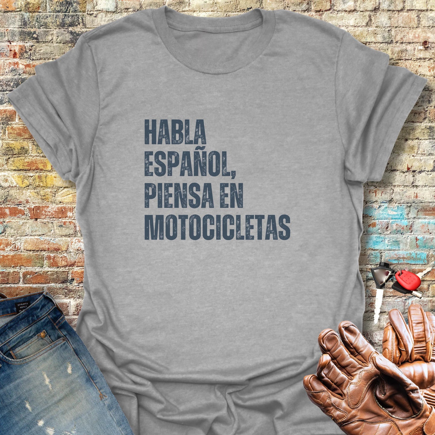 Piensa En Motocicletas T-Shirt - Sport Grey