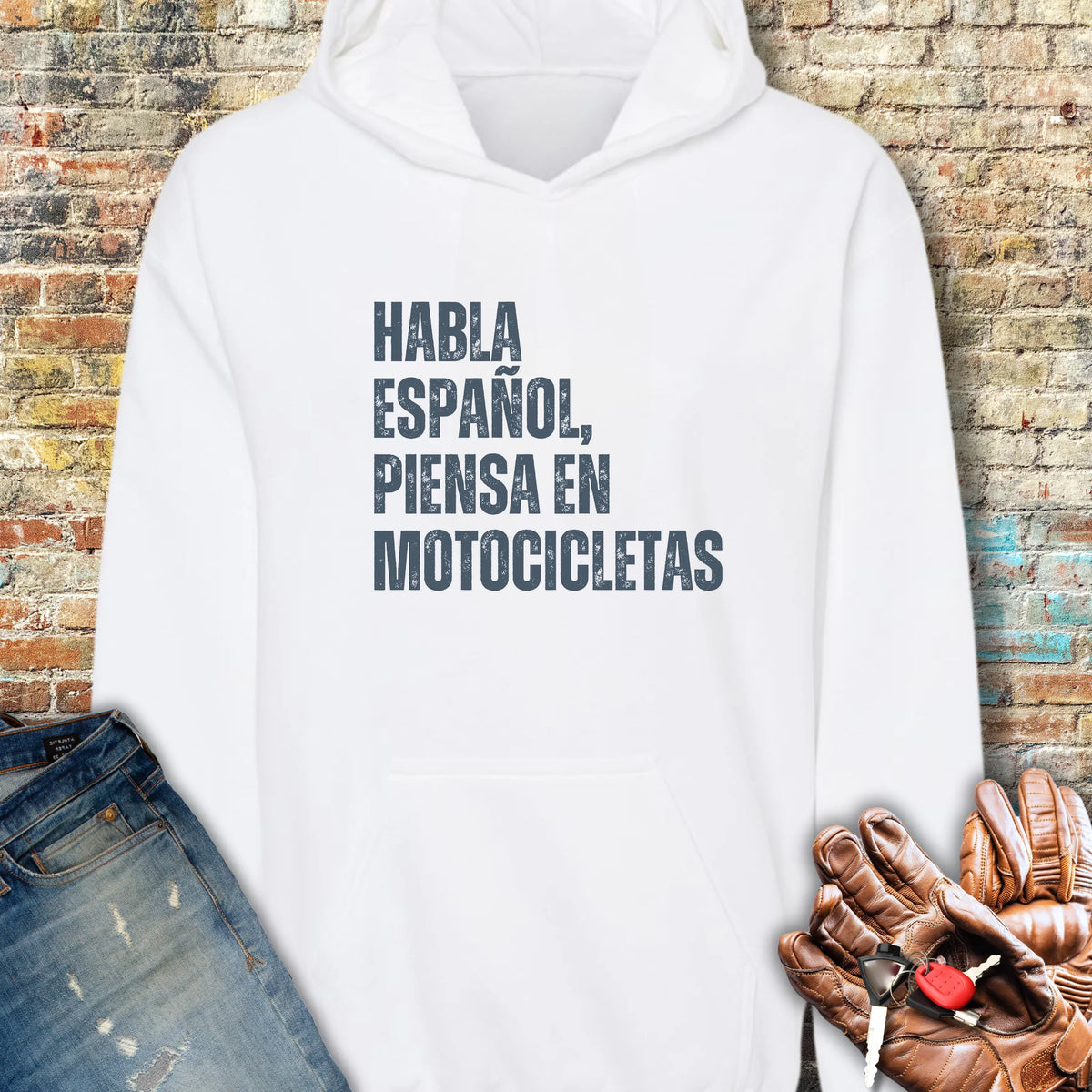 Piensa En Motocicletas Hoodie - White