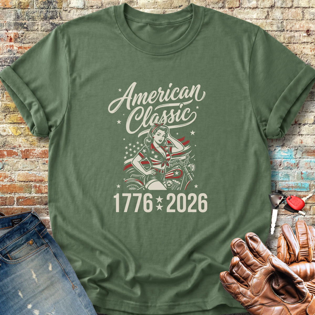 Pinup 250 Classic T-Shirt - Military Green