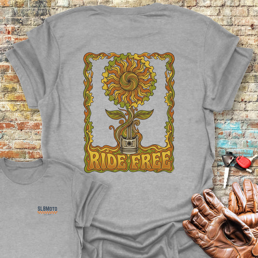 Piston Plant Back Print T-Shirt - Sport Grey