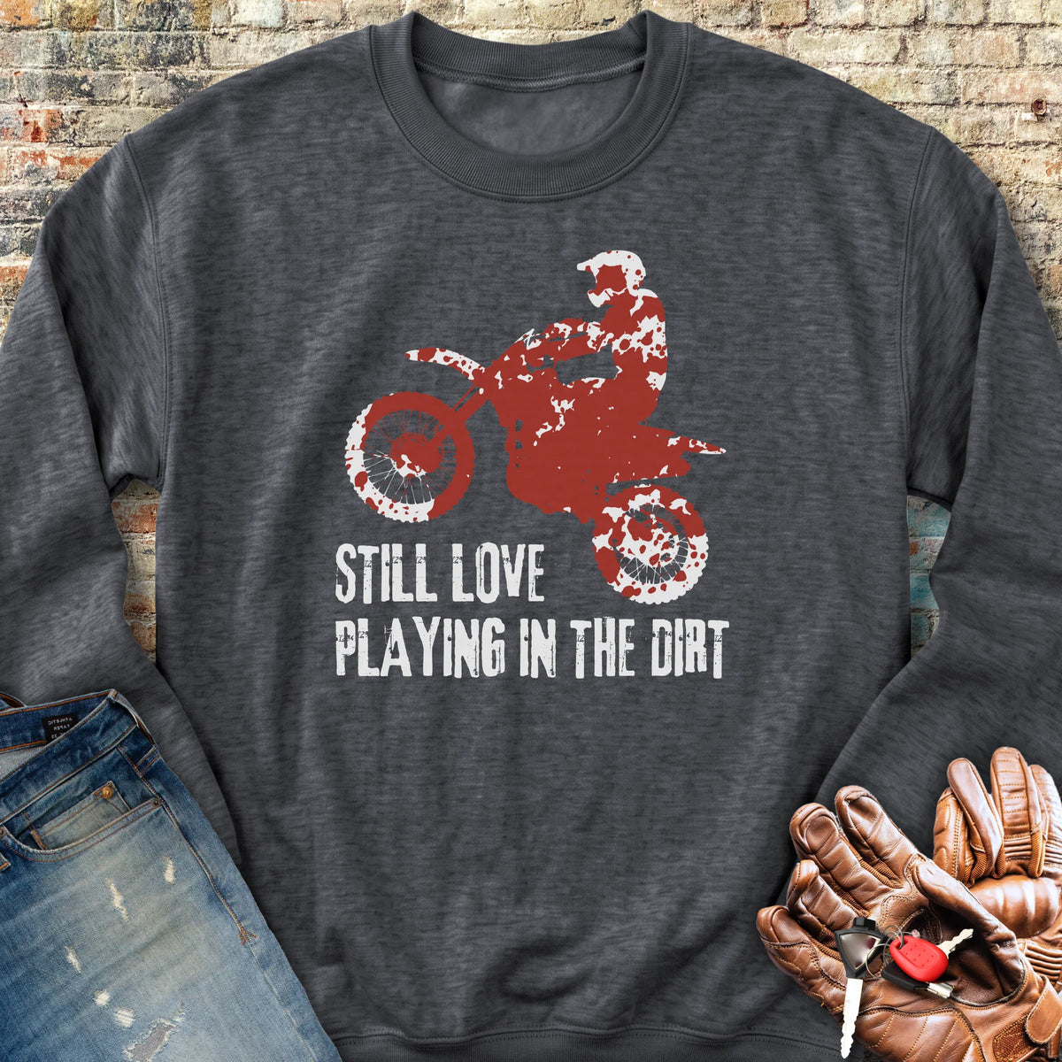 Playing In Dirt Sweatshirt - Dark Heather
