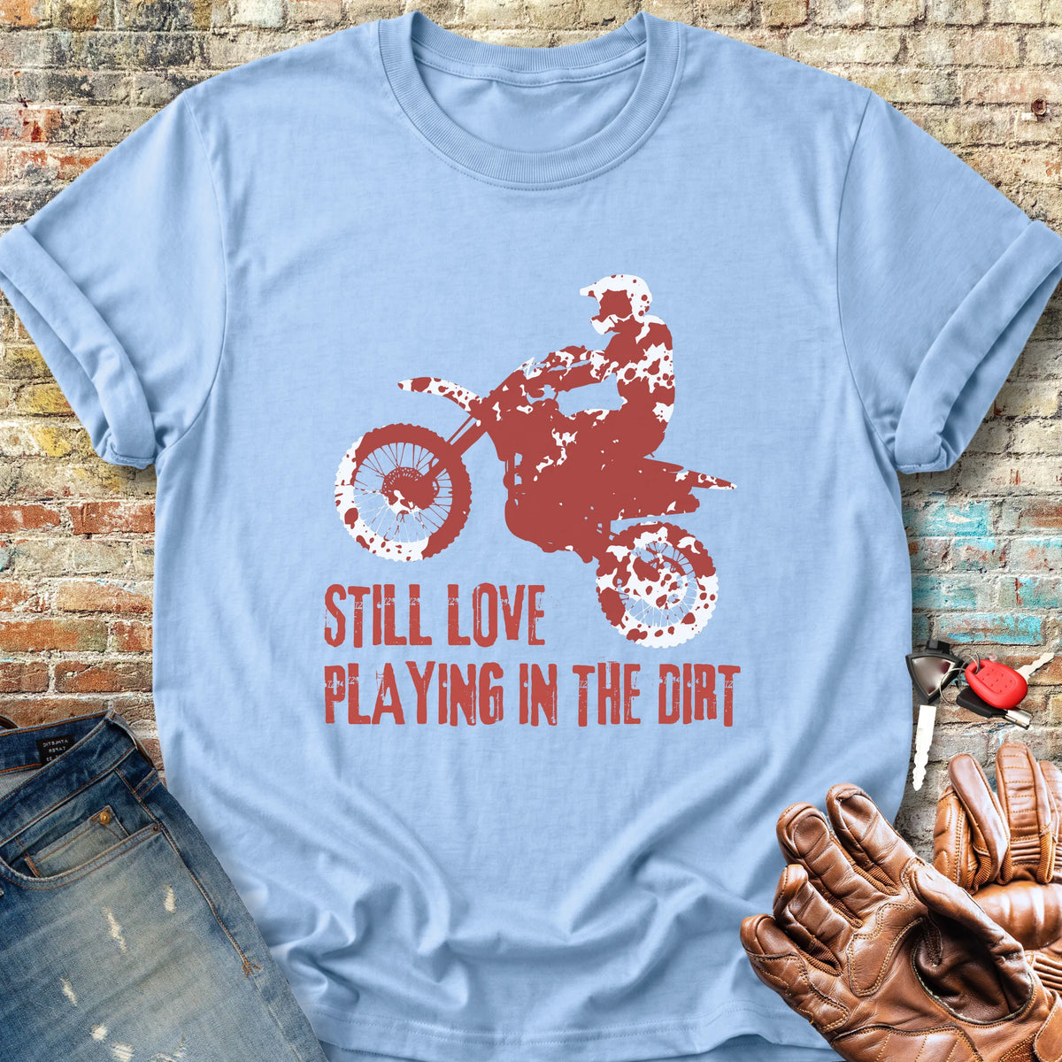 Playing In Dirt Classic T-Shirt - Light Blue