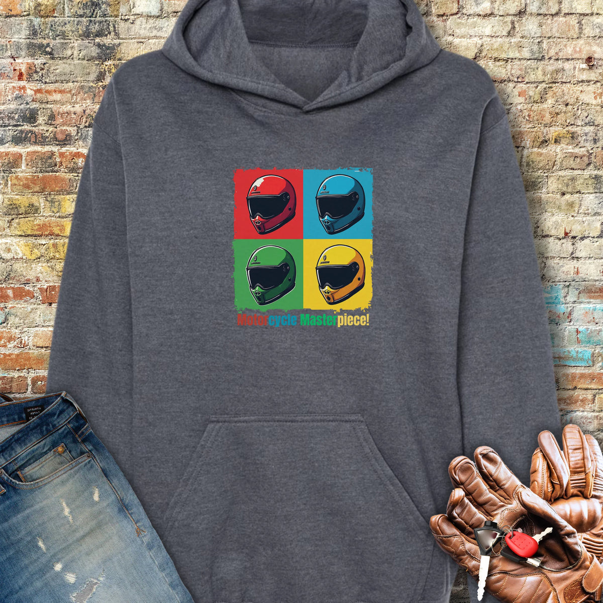 Pop Art Hoodie - Dark Heather