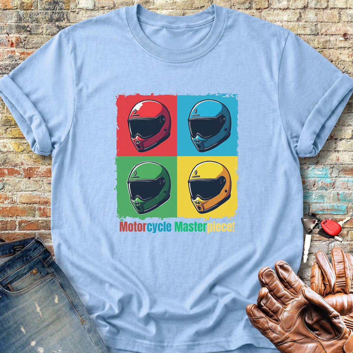 Pop Art Classic T-Shirt - Light Blue