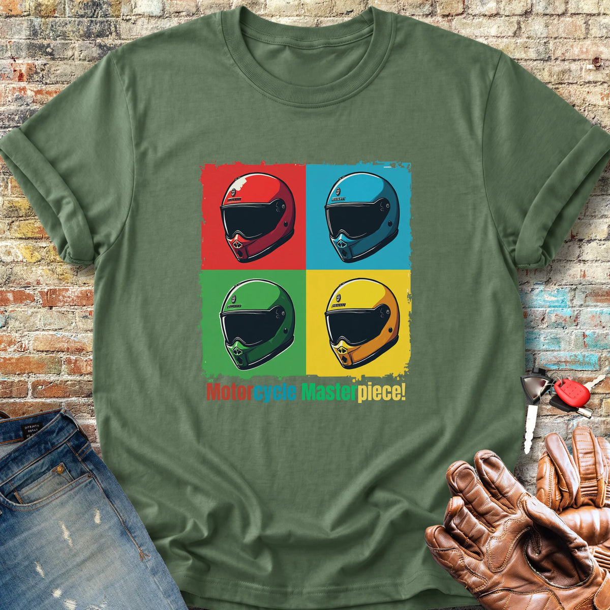 Pop Art Classic T-Shirt - Military Green