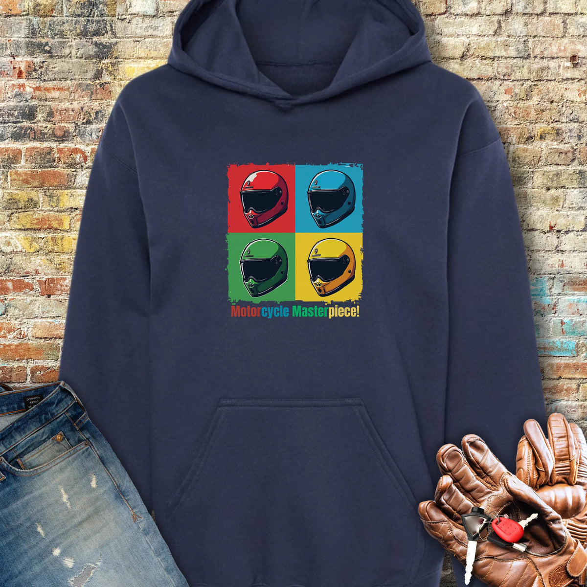 Pop Art Hoodie - Navy