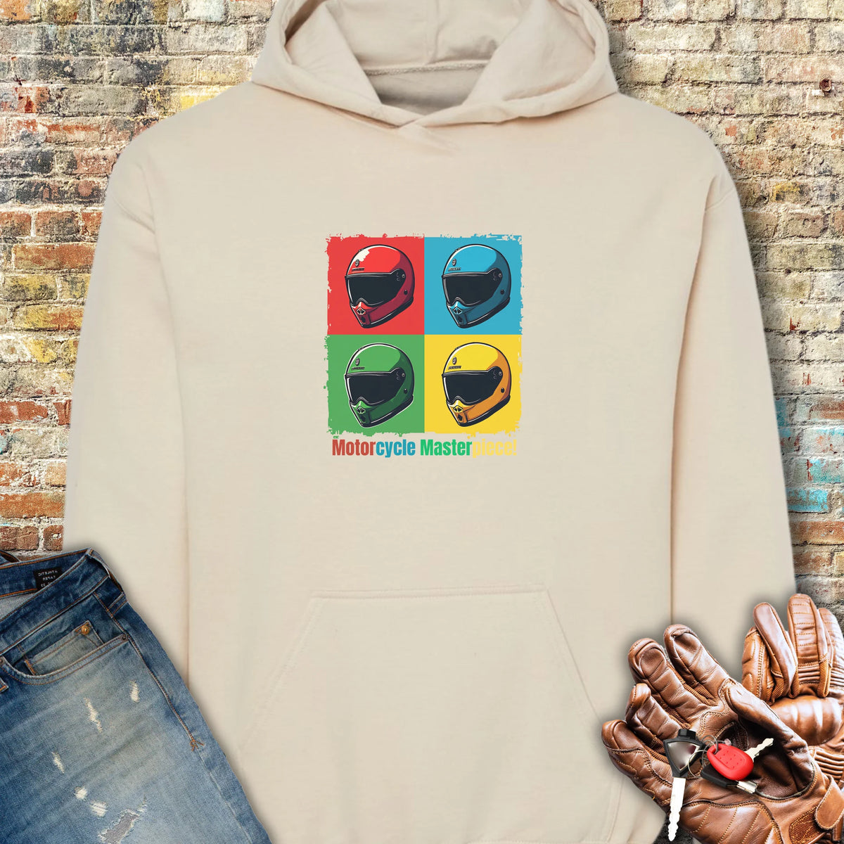 Pop Art Hoodie - Sand