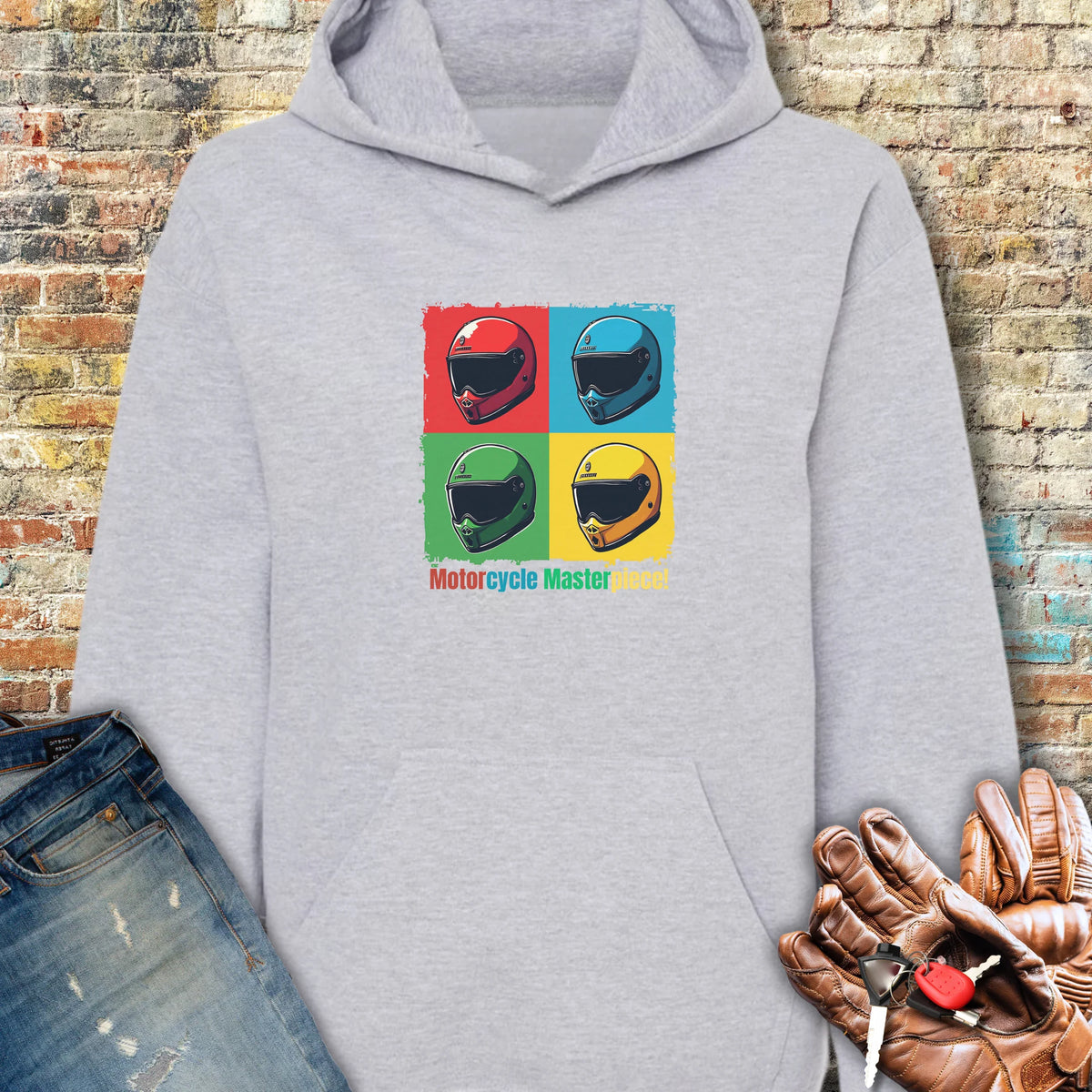 Pop Art Hoodie - Sport Grey