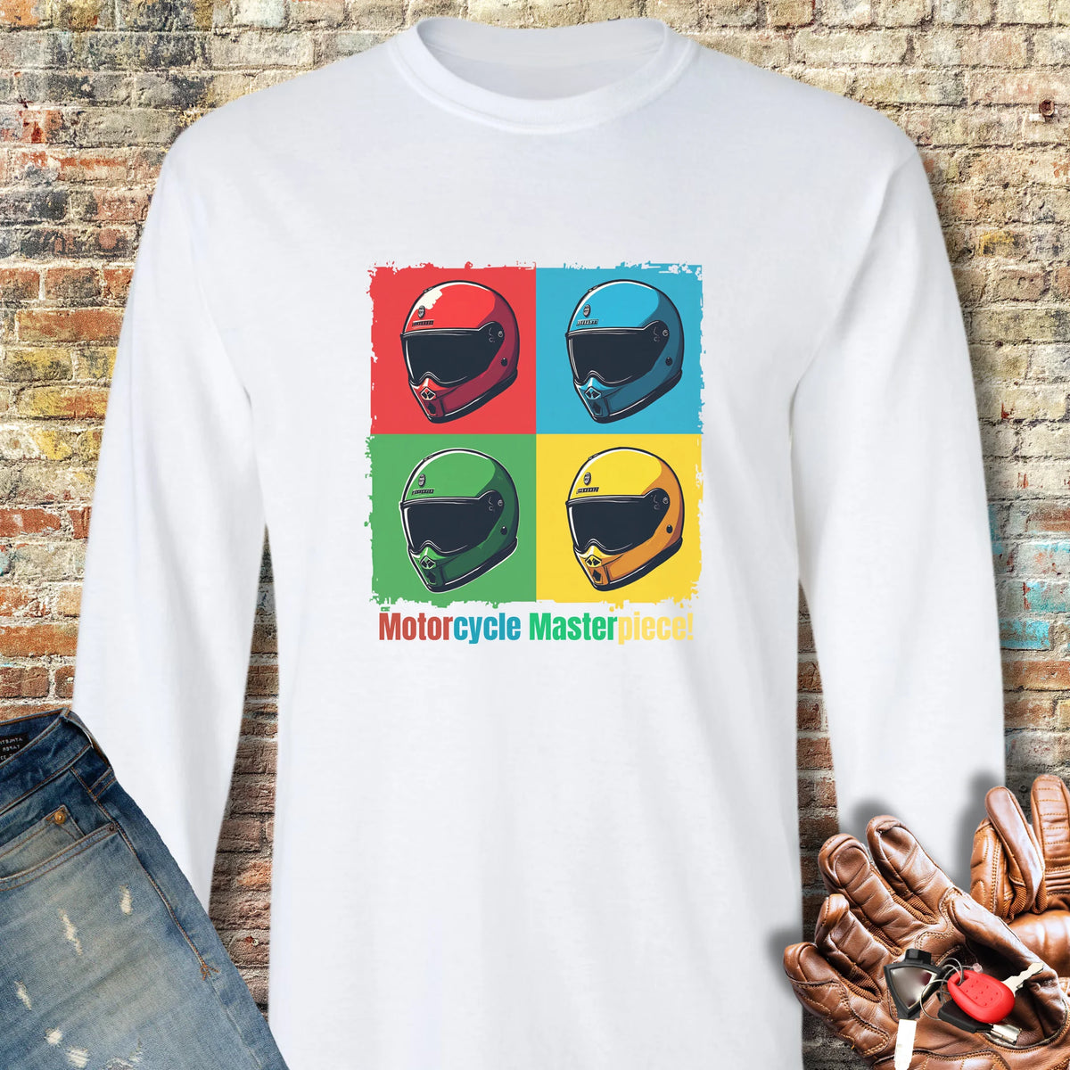 Pop Art Long Sleeve T-Shirt - White