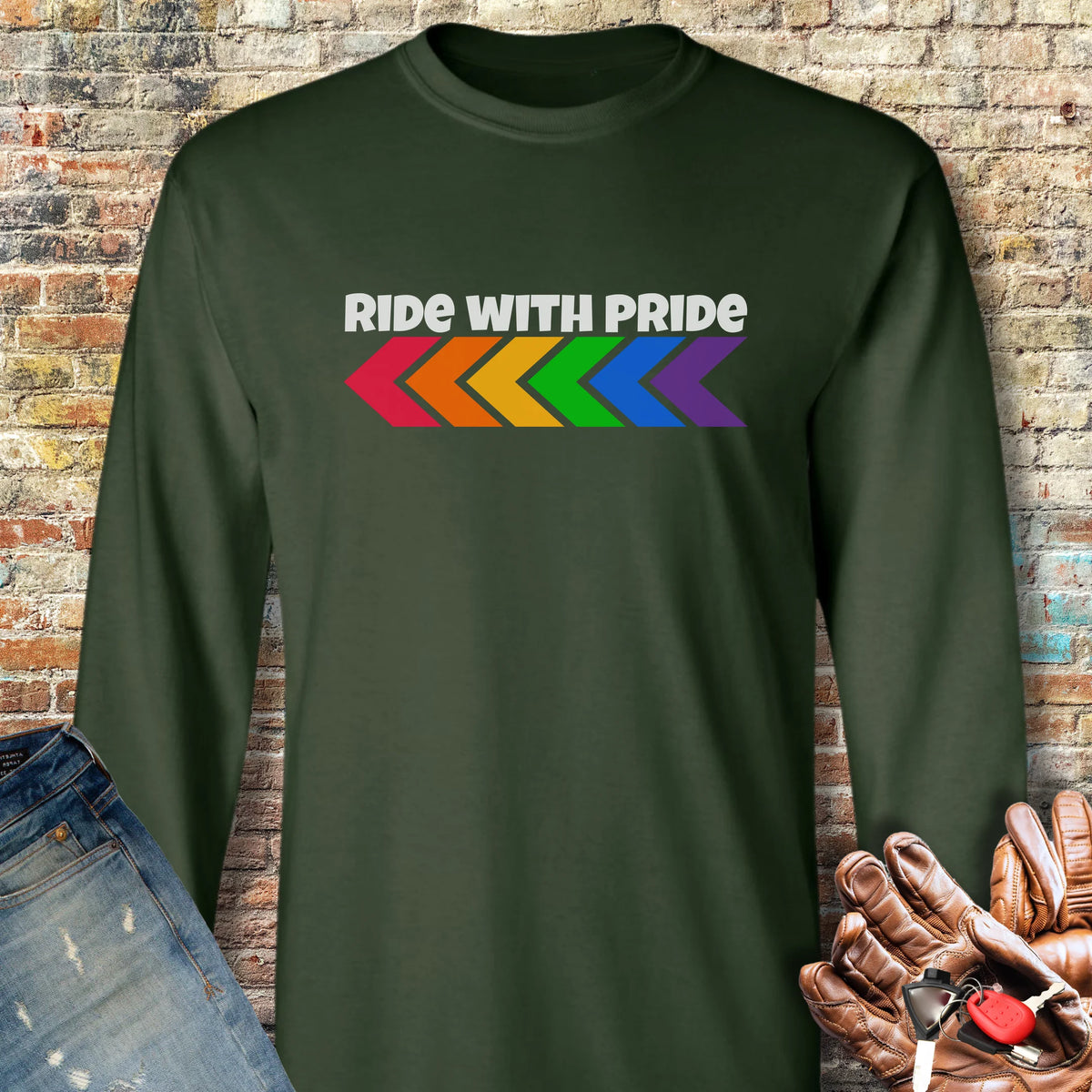 Pride Long Sleeve T-Shirt - Forest Green