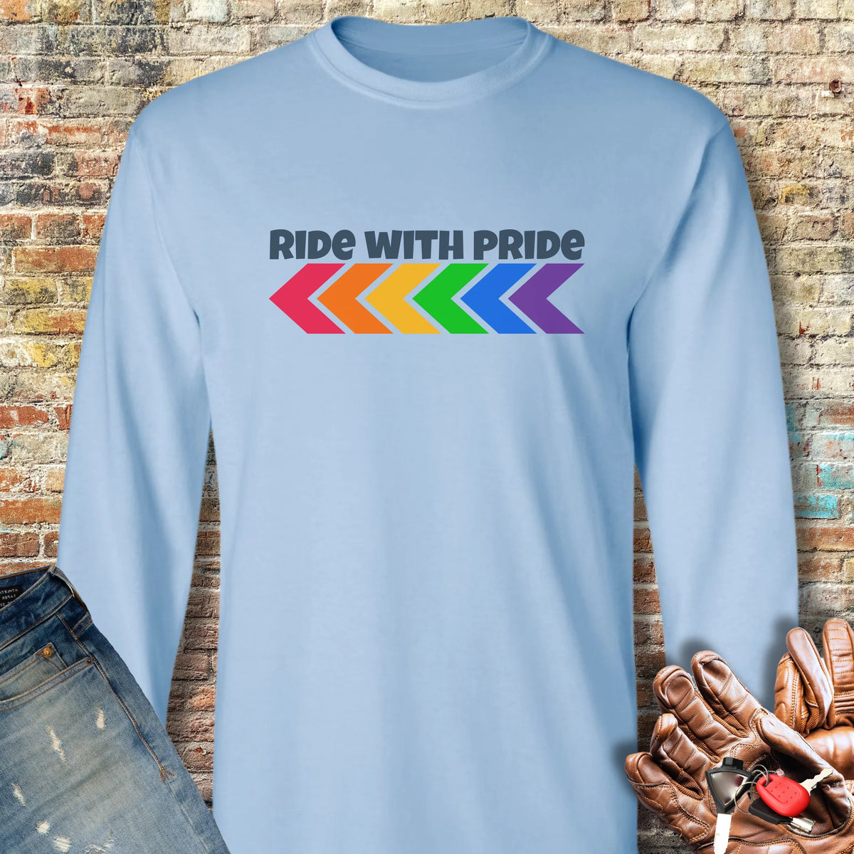 Pride Long Sleeve T-Shirt - Light Blue