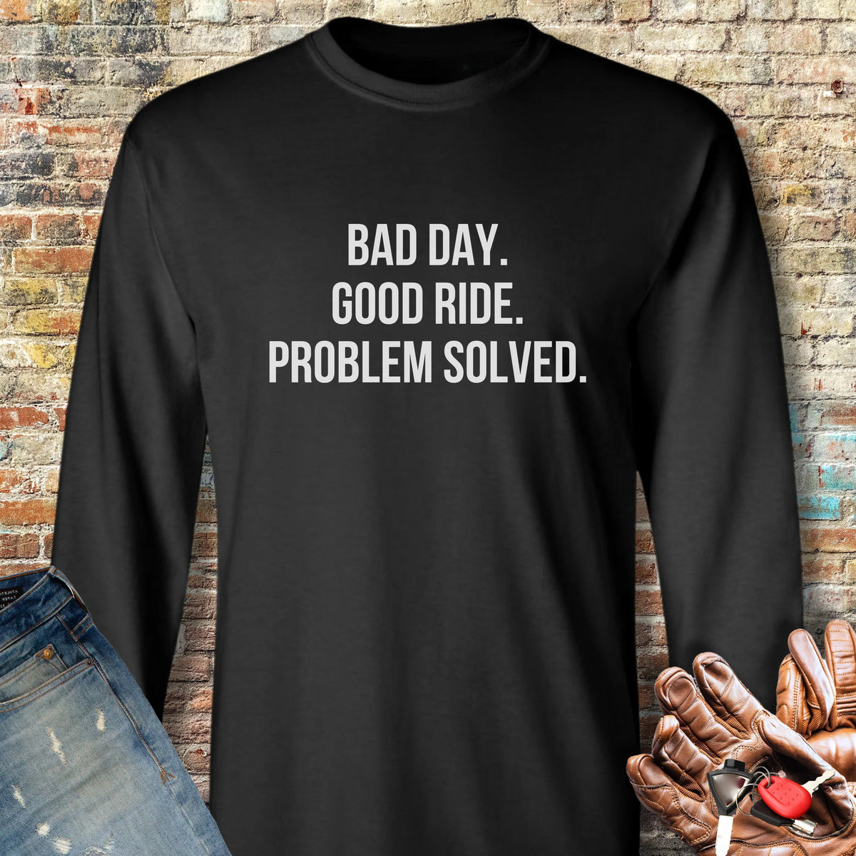Problem Solved Long Sleeve T-Shirt - Black