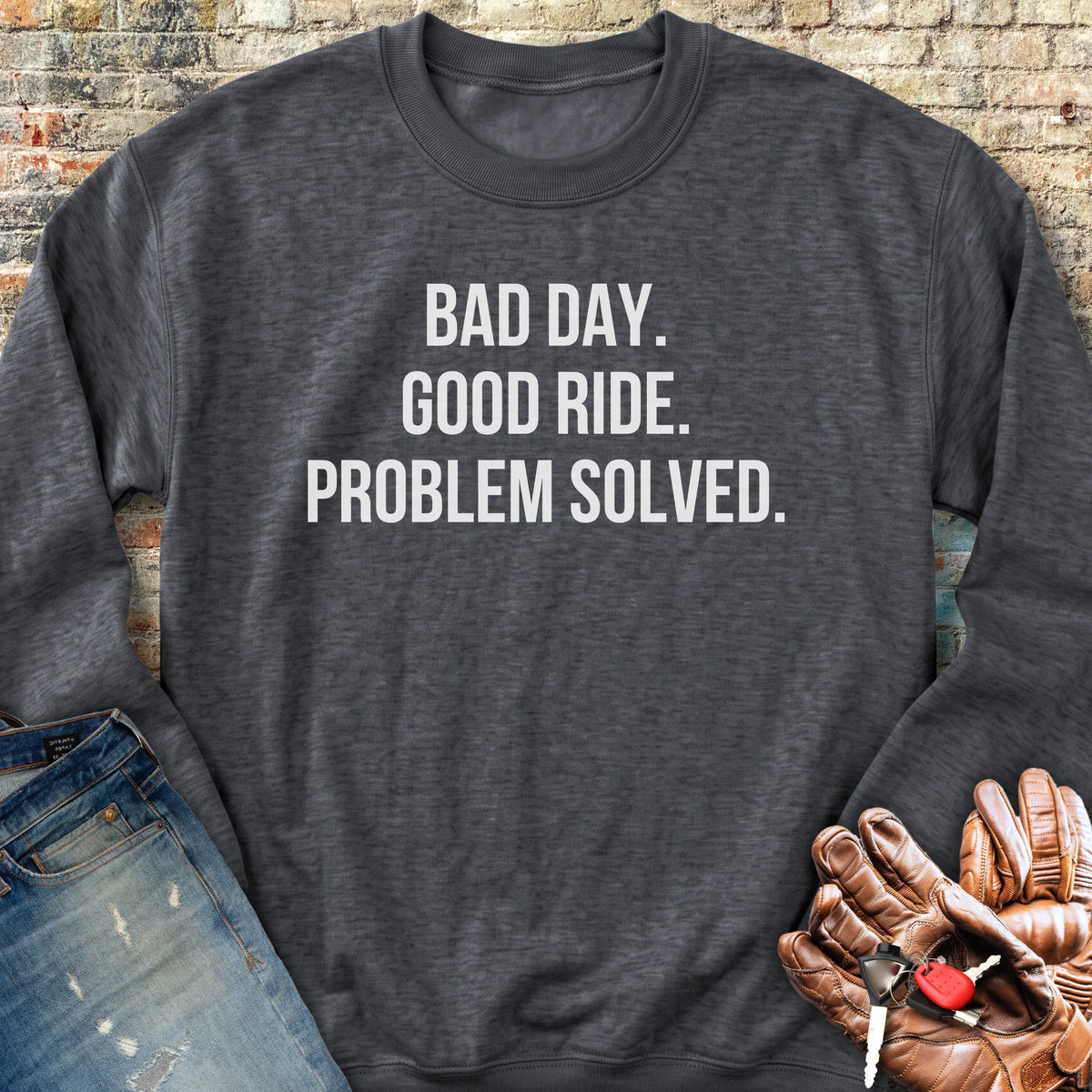 Problem Solved Sweatshirt - Dark Heather