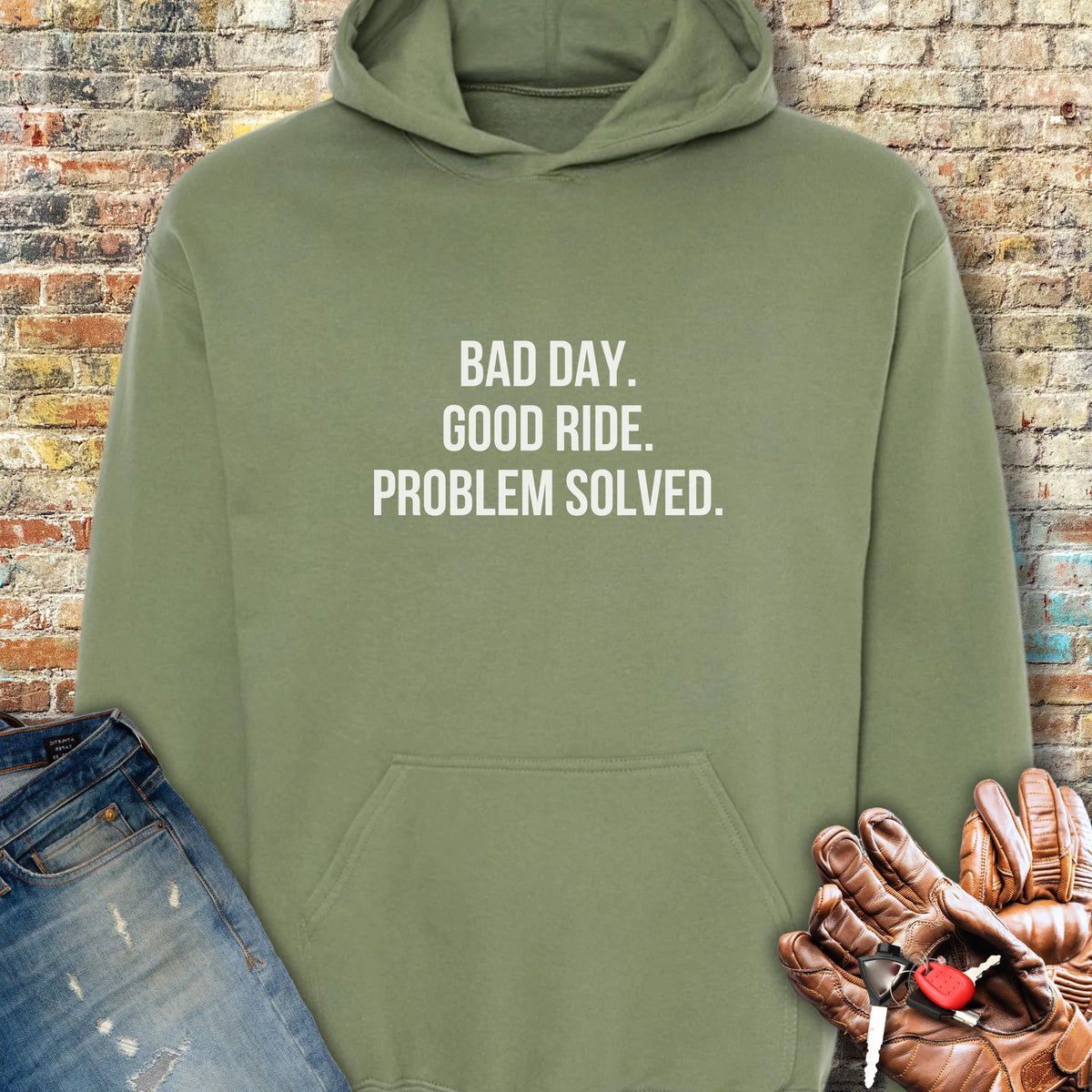 Problem Solved Hoodie - Military Green