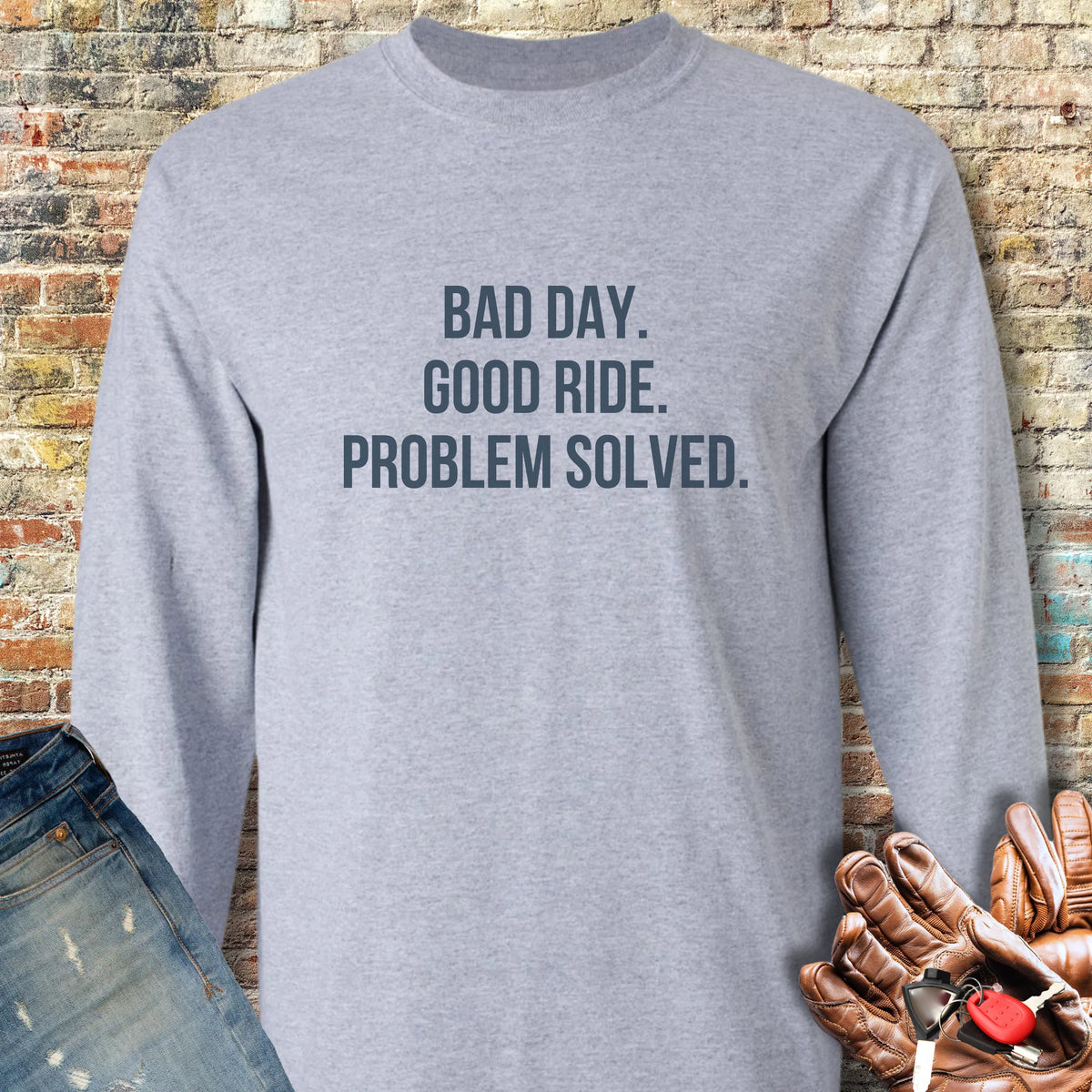 Problem Solved Long Sleeve T-Shirt - Sport Grey