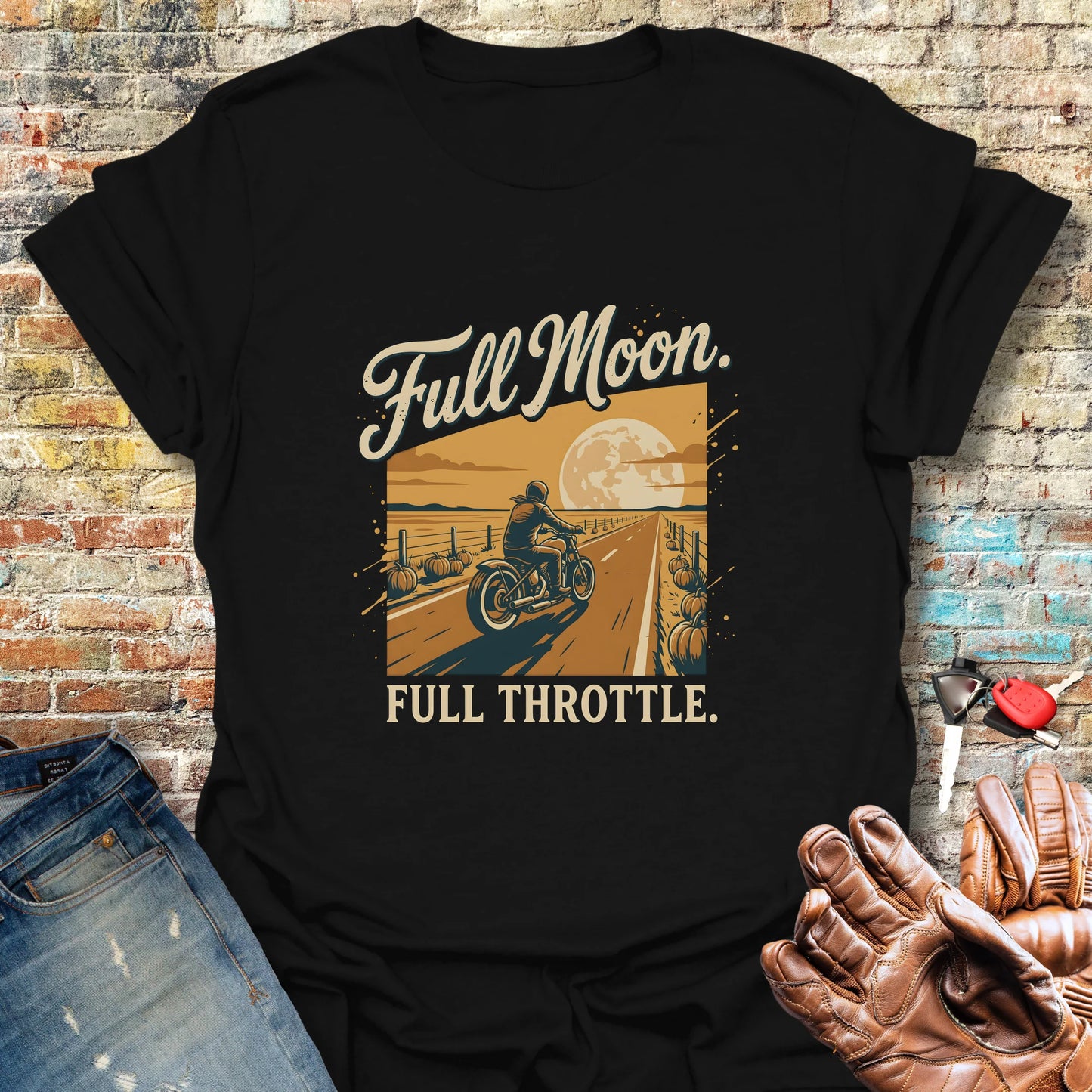 Pumpkin Moon T-Shirt - Black