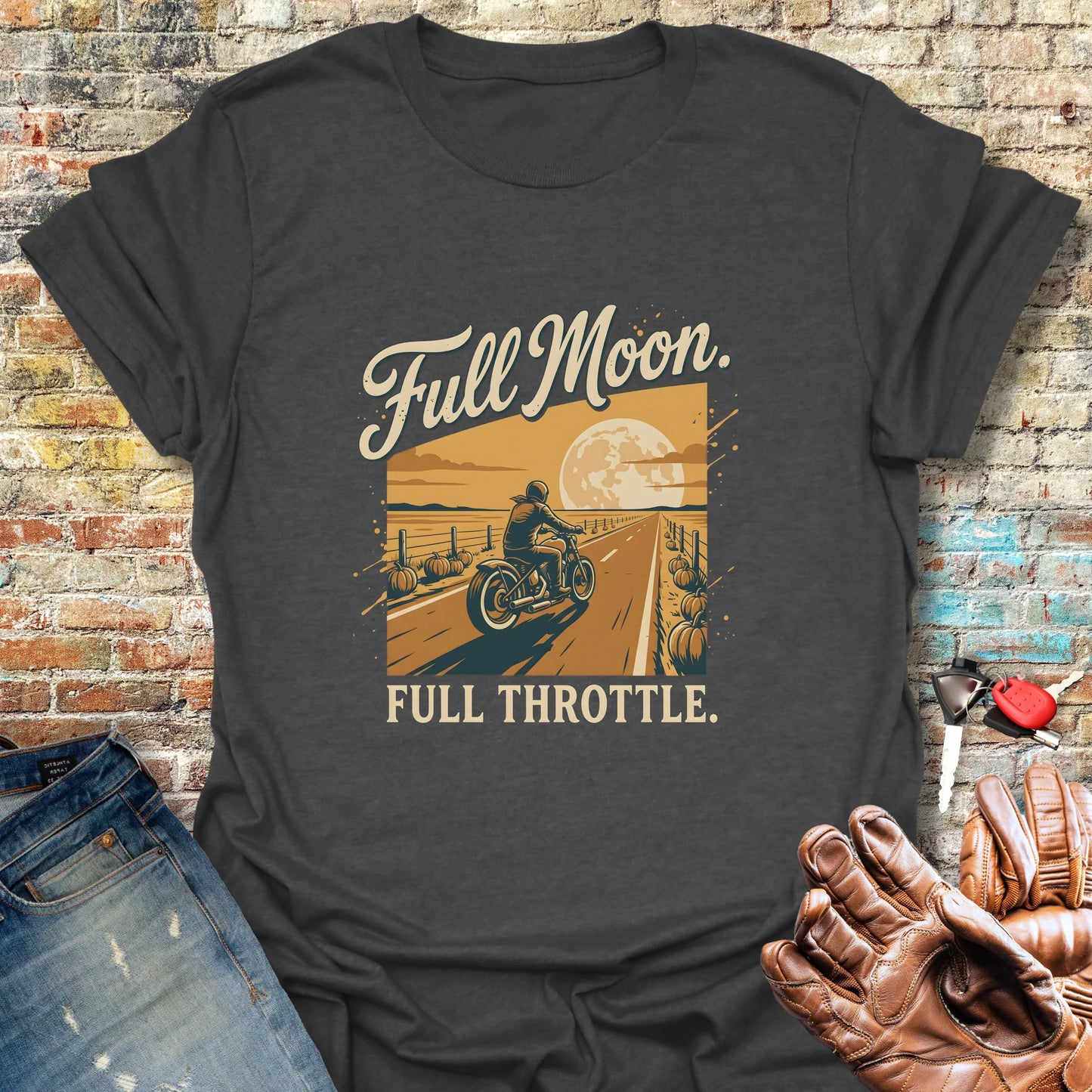 Pumpkin Moon T-Shirt - Dark Heather