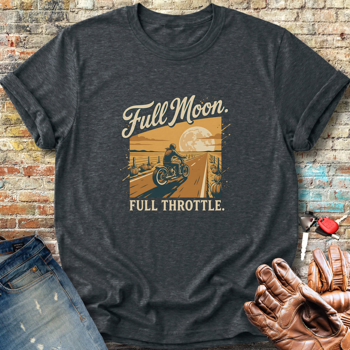 Pumpkin Moon Classic T-Shirt - Dark Heather
