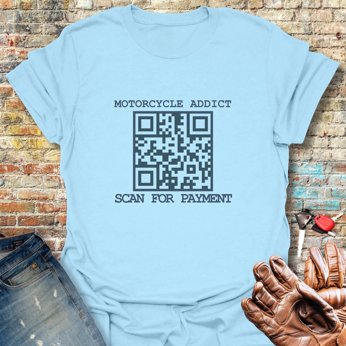 QR Addict T-Shirt - Light Blue