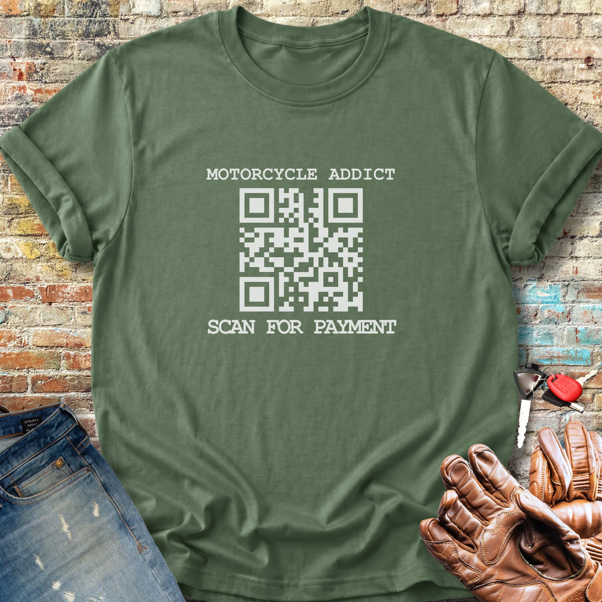QR Addict Classic T-Shirt - Military Green