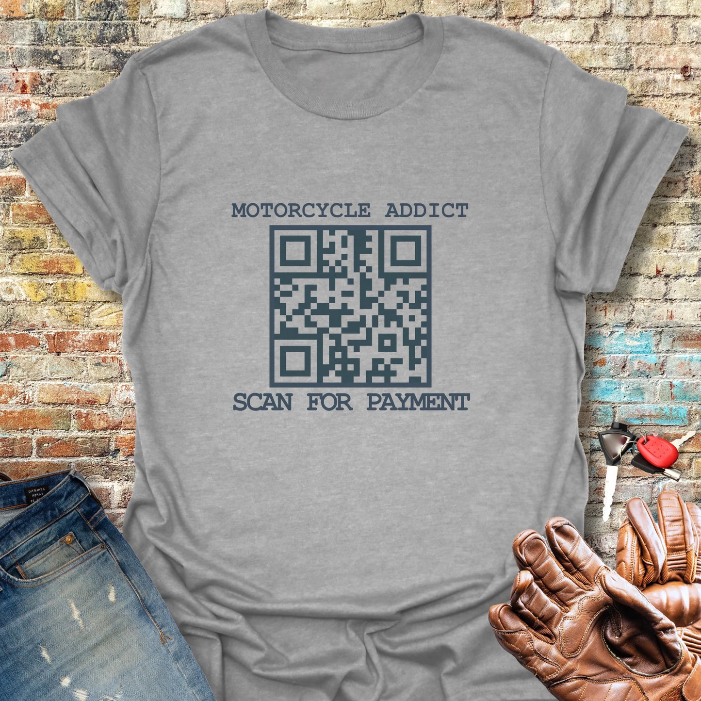 QR Addict T-Shirt - Sport Grey