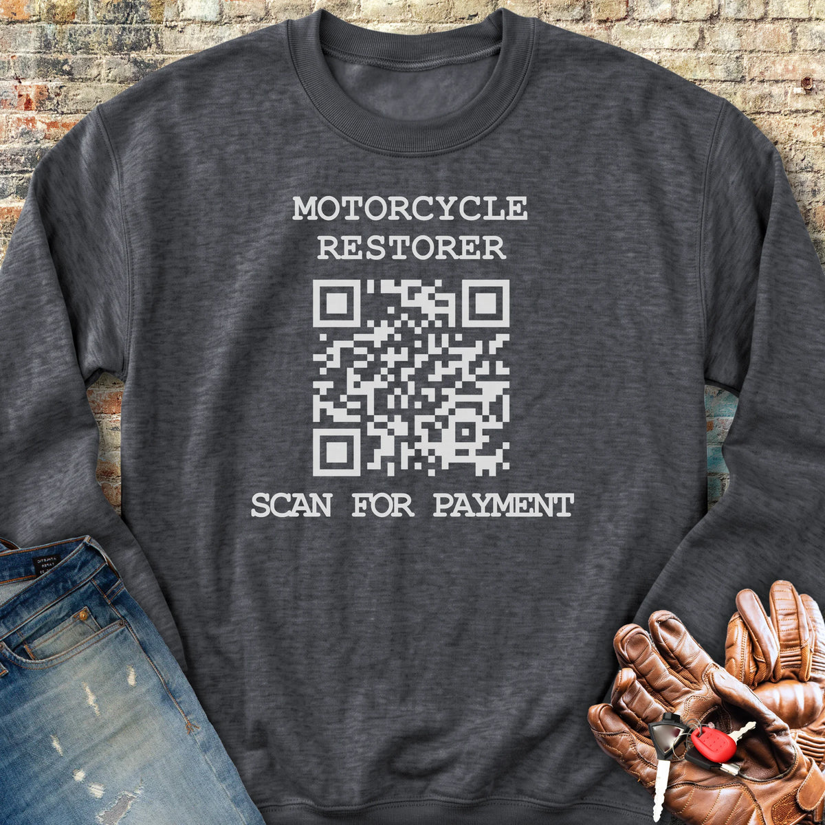 QR Restorer Sweatshirt - Dark Heather