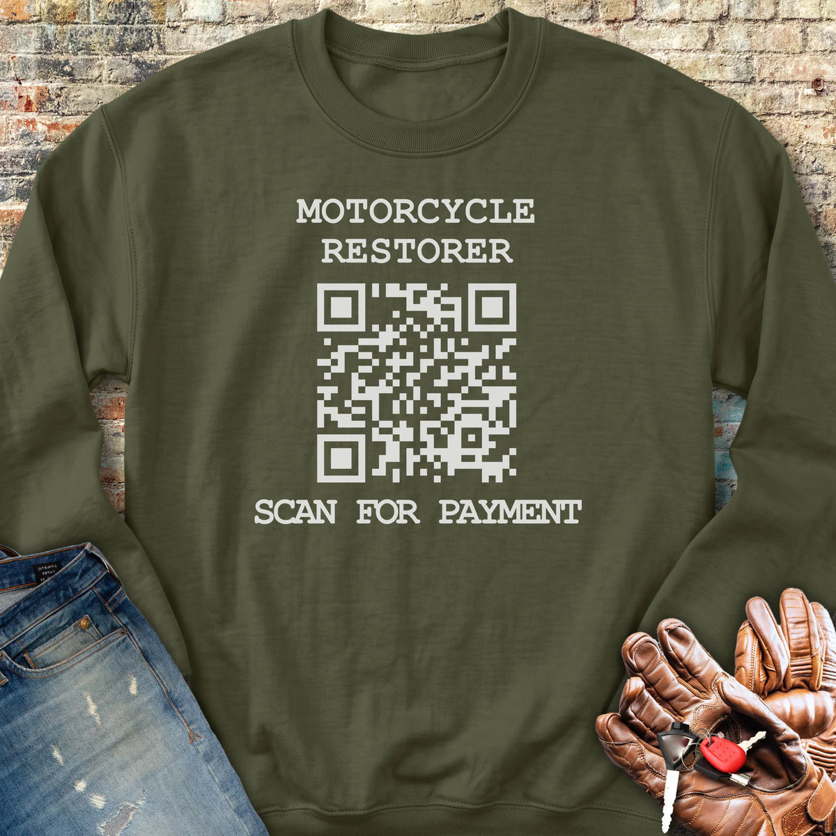 QR Restorer Sweatshirt - Military Green