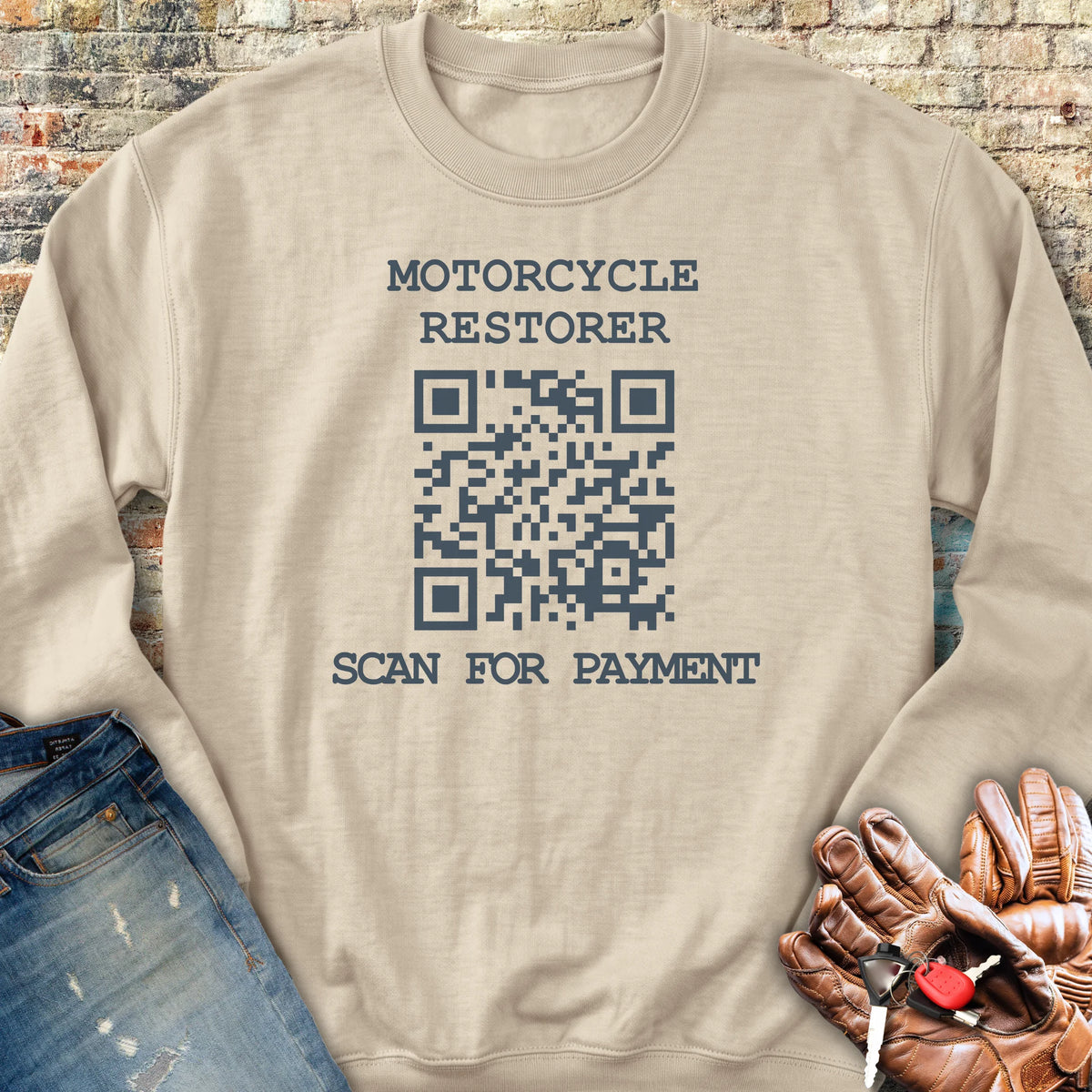 QR Restorer Sweatshirt - Sand